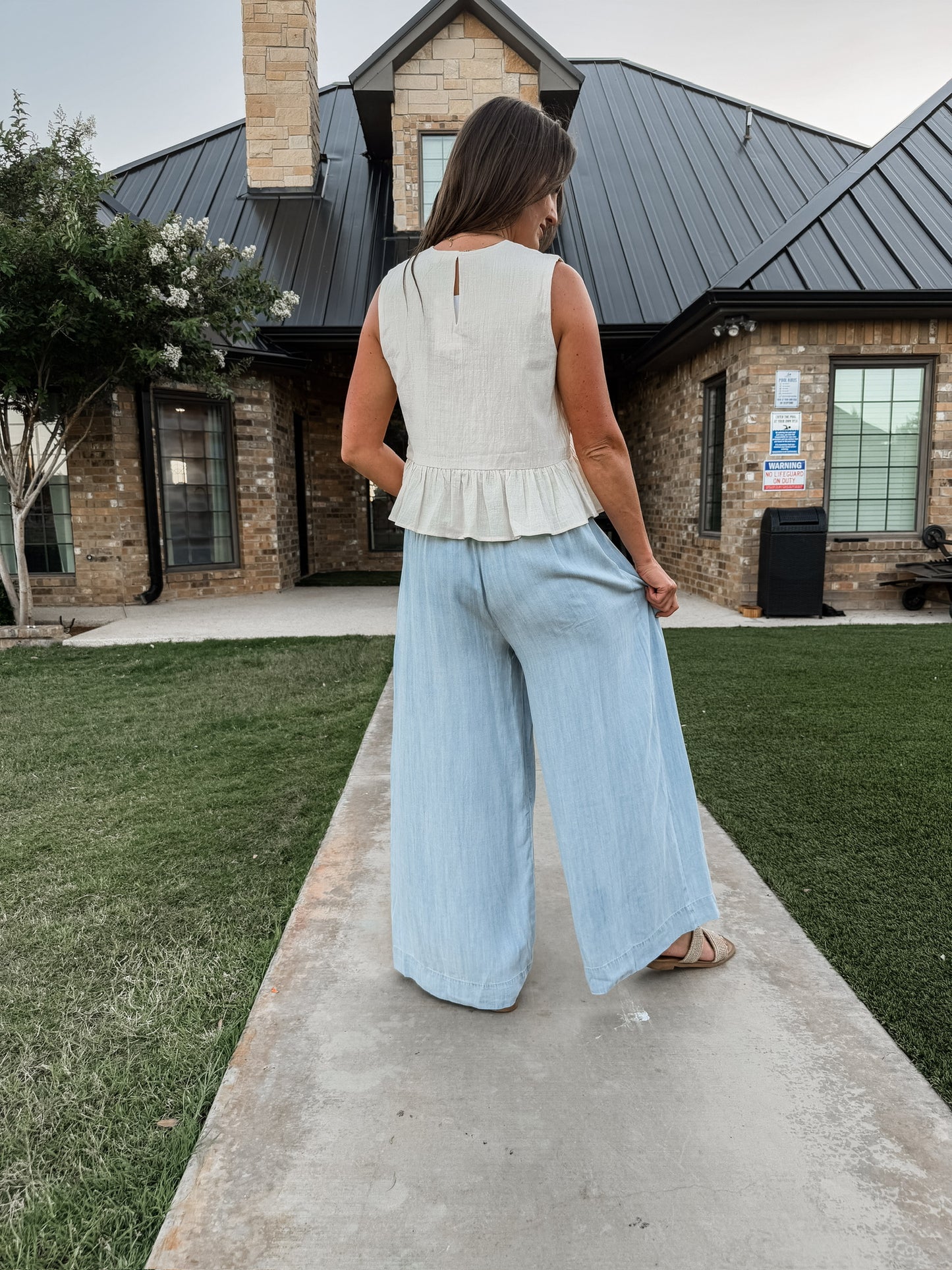 Chambray Pants