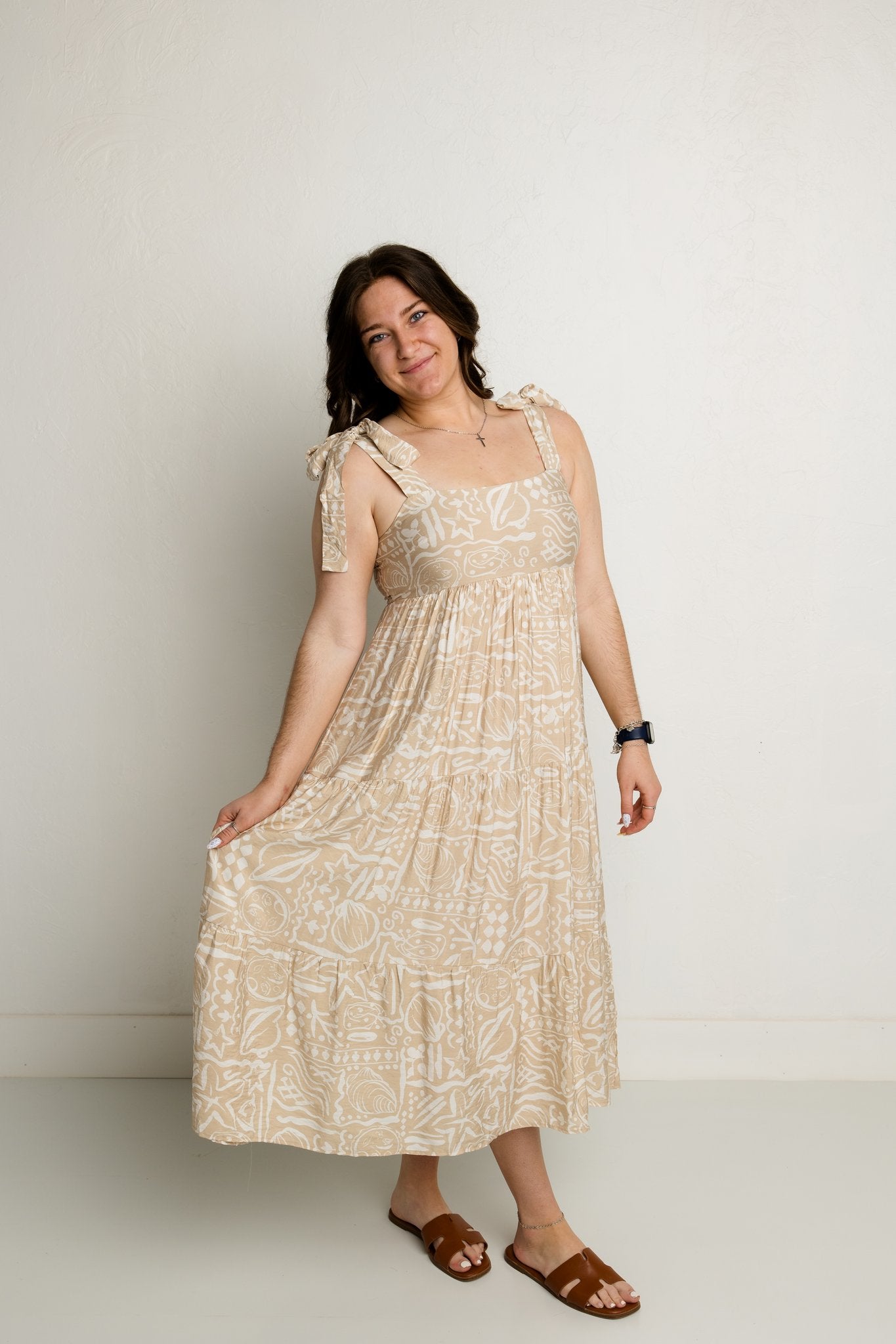 Sea Print Maxi Dress