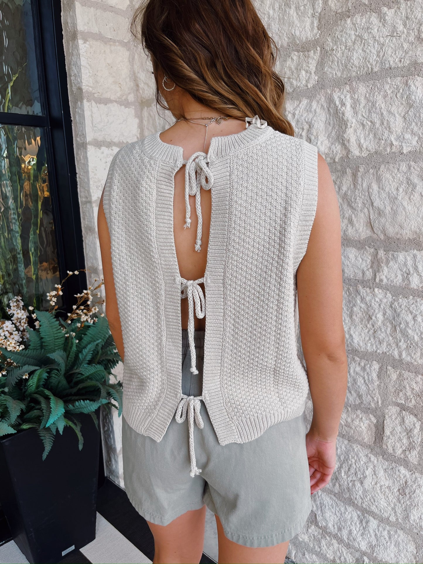 Ecru Textured Sweater