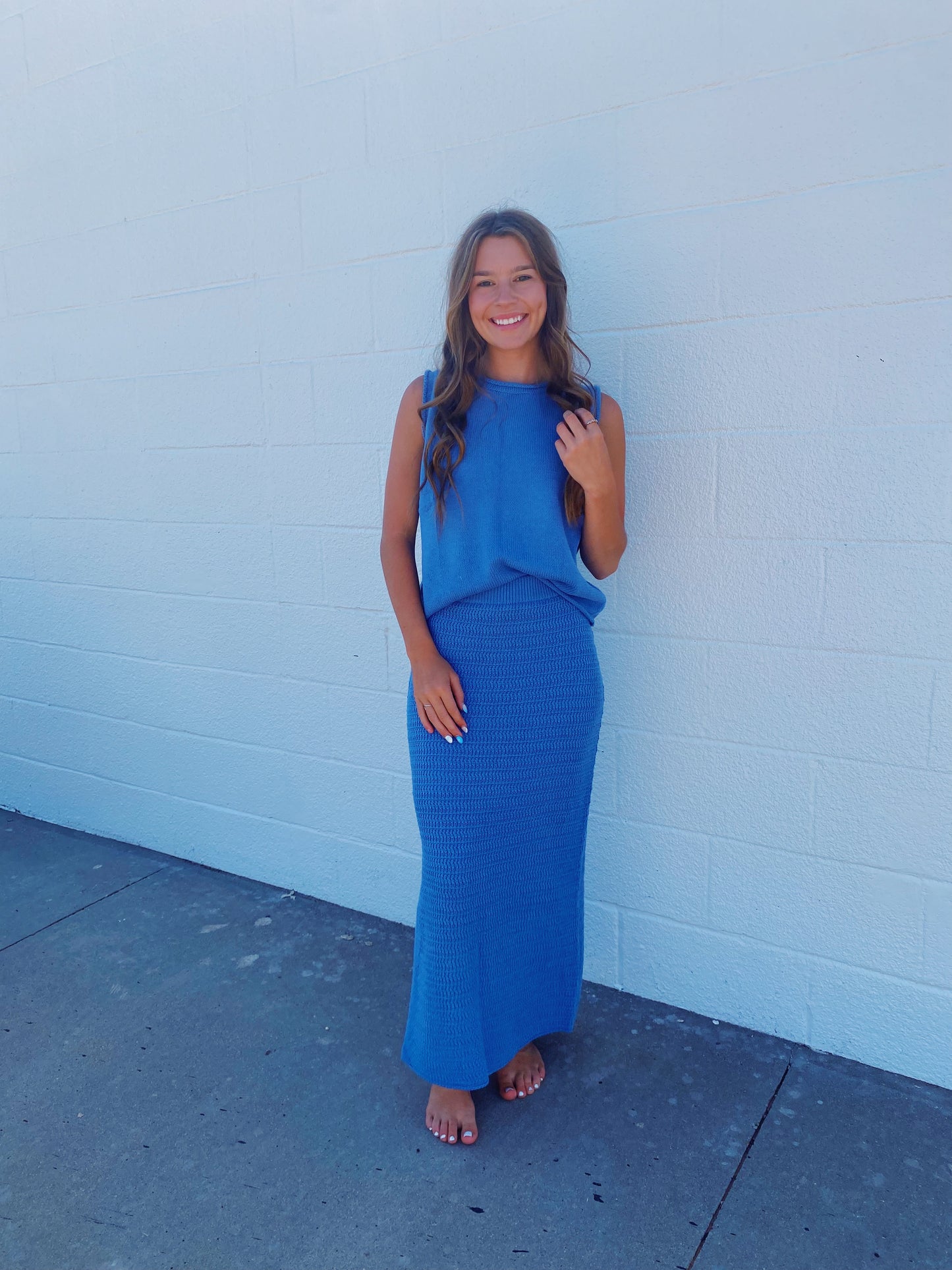 Blue Sweater Set