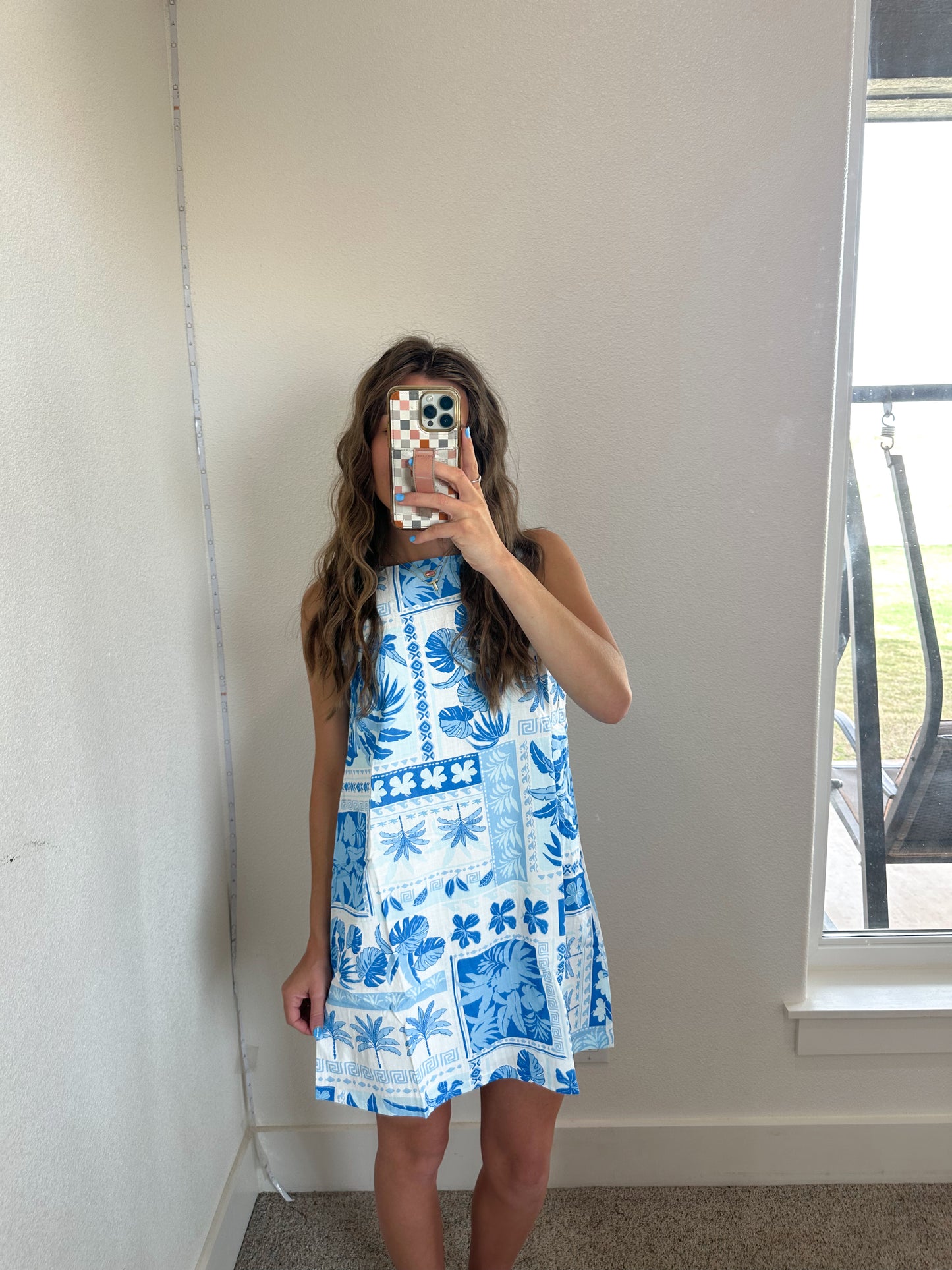 Tropical Print Mini Dress
