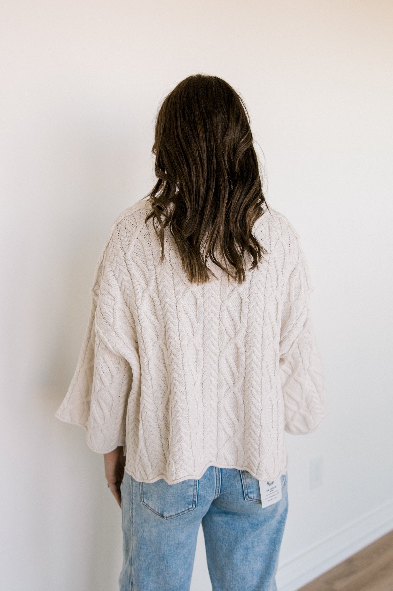 Cream Cable Knit Sweater