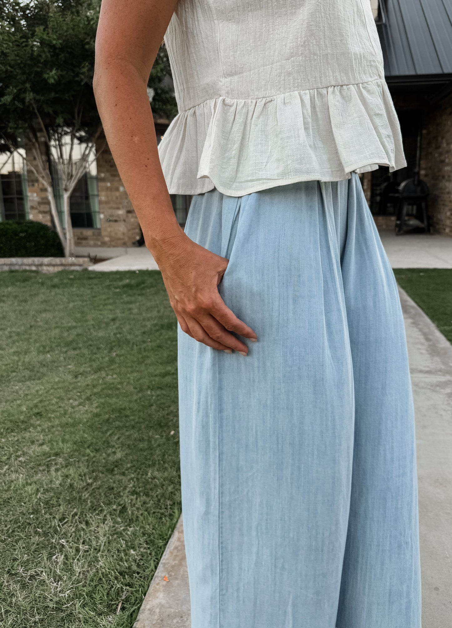 Chambray Pants
