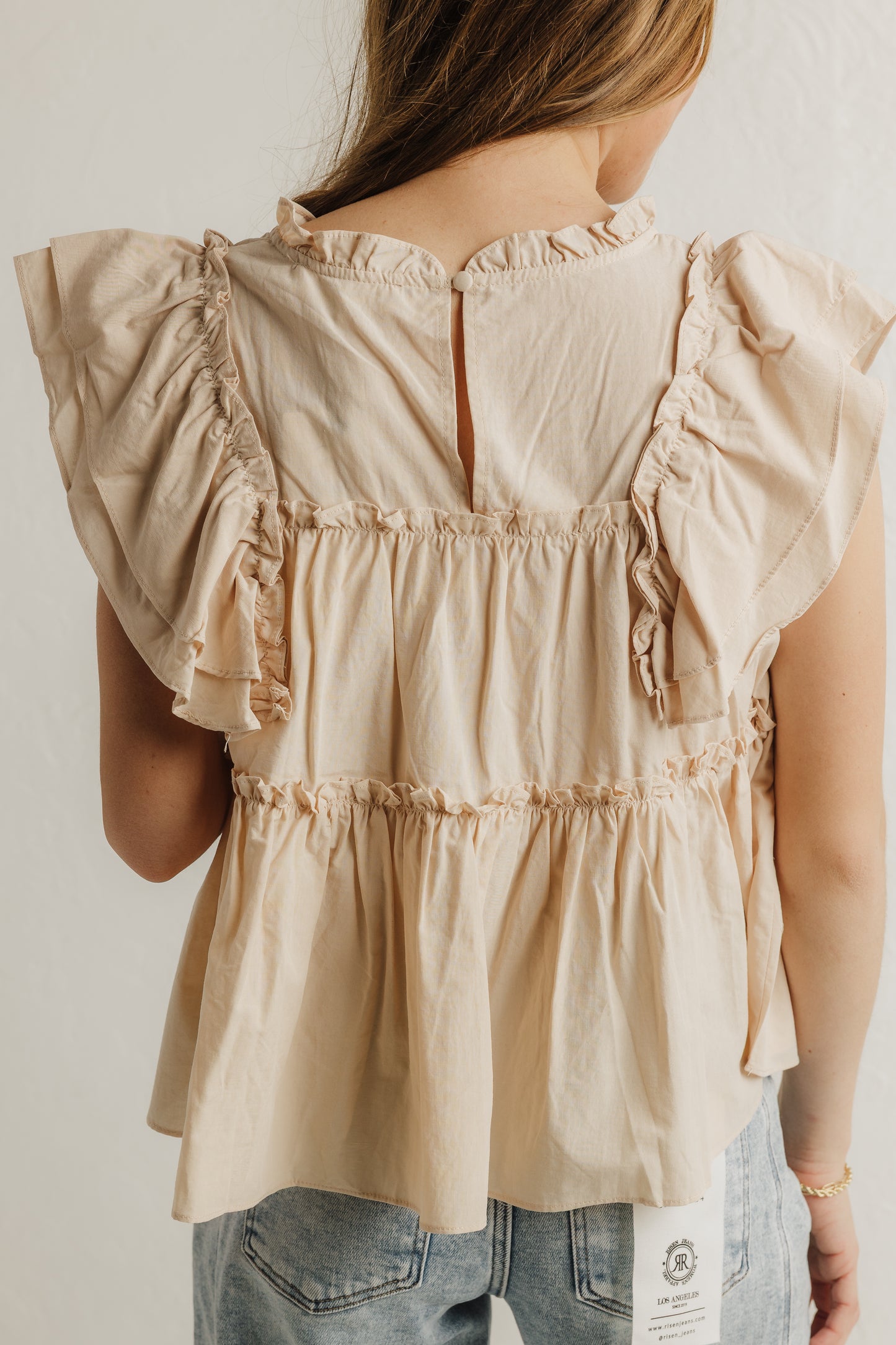 Ruffle Top in Blush