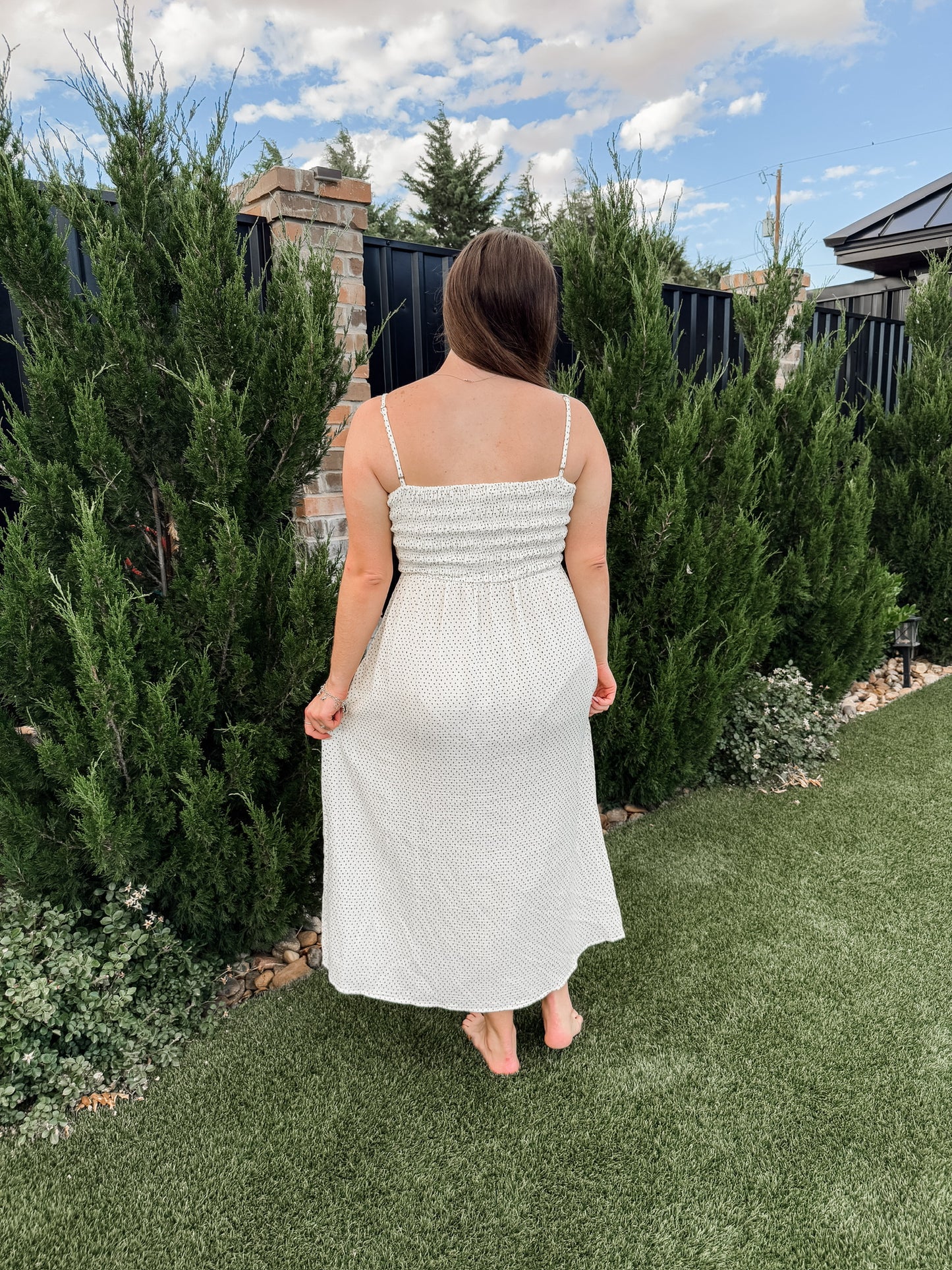Cream Ditzy Floral Maxi (100% Cotton)