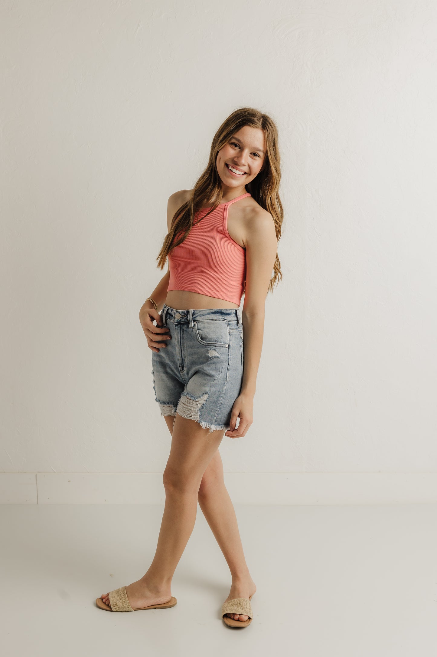 Light Wash Denim Shorts