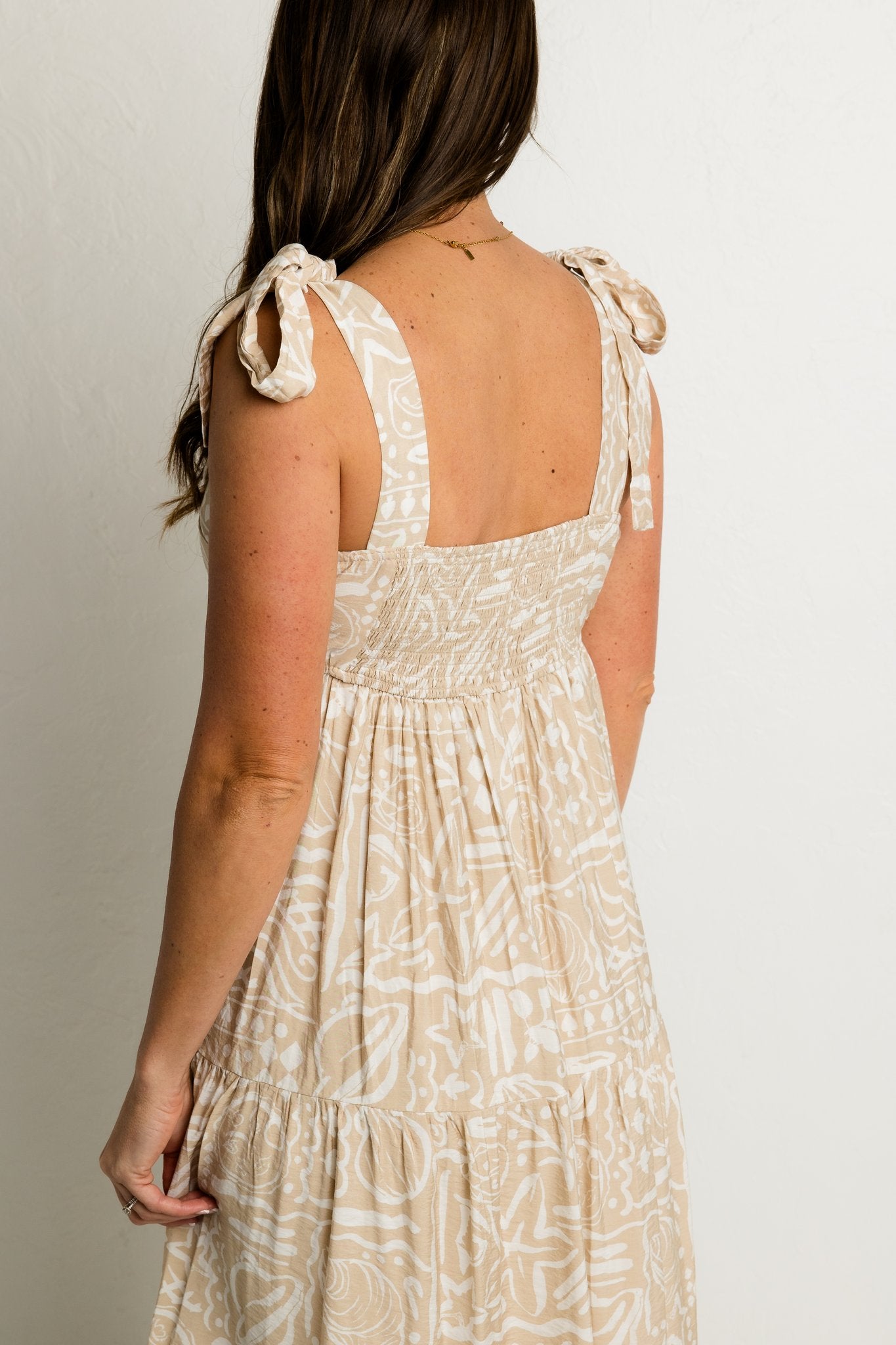 Sea Print Maxi Dress