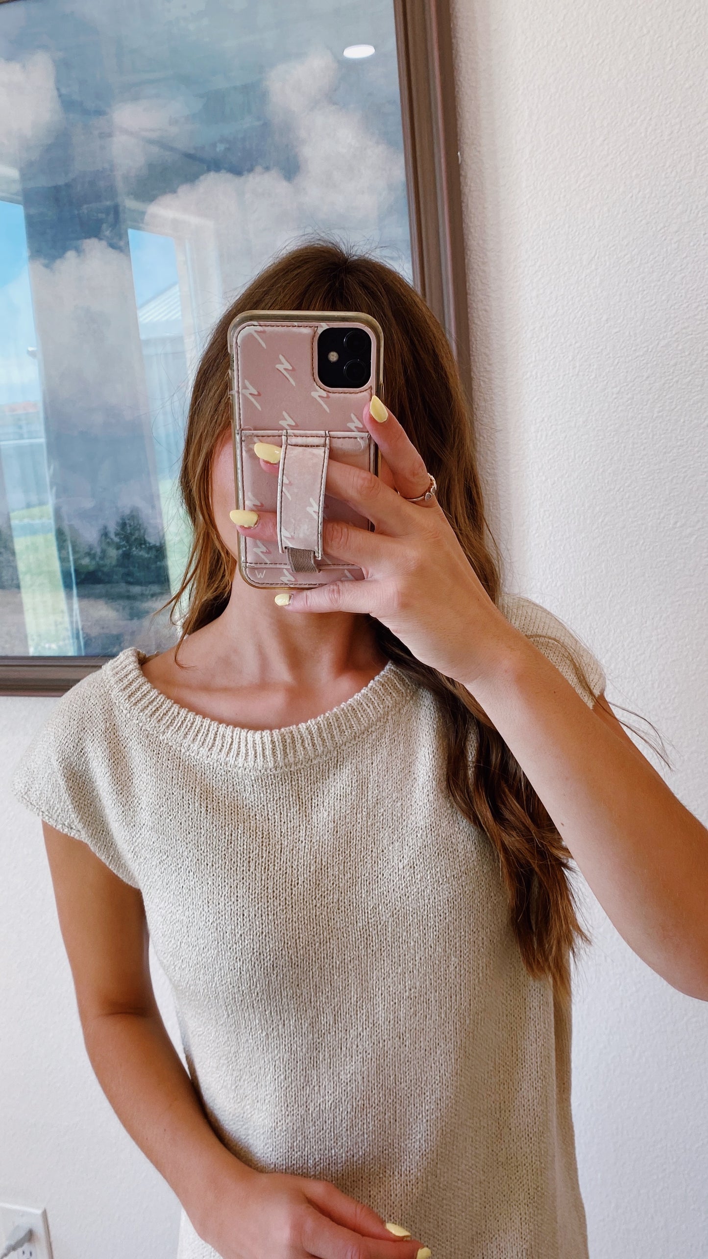 Ecru Scoop Neck Dress
