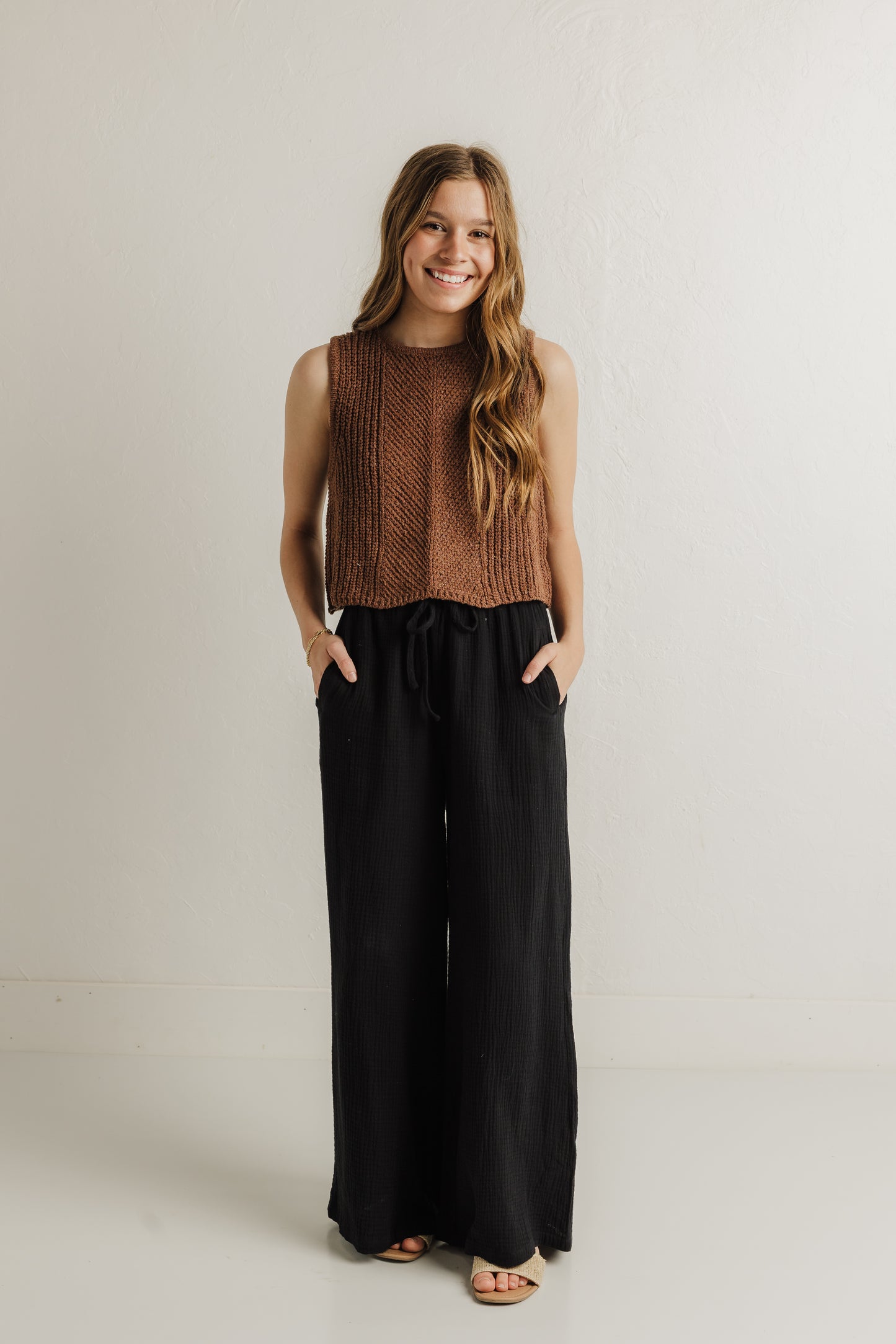 Black Gauze Pants (100% Cotton)