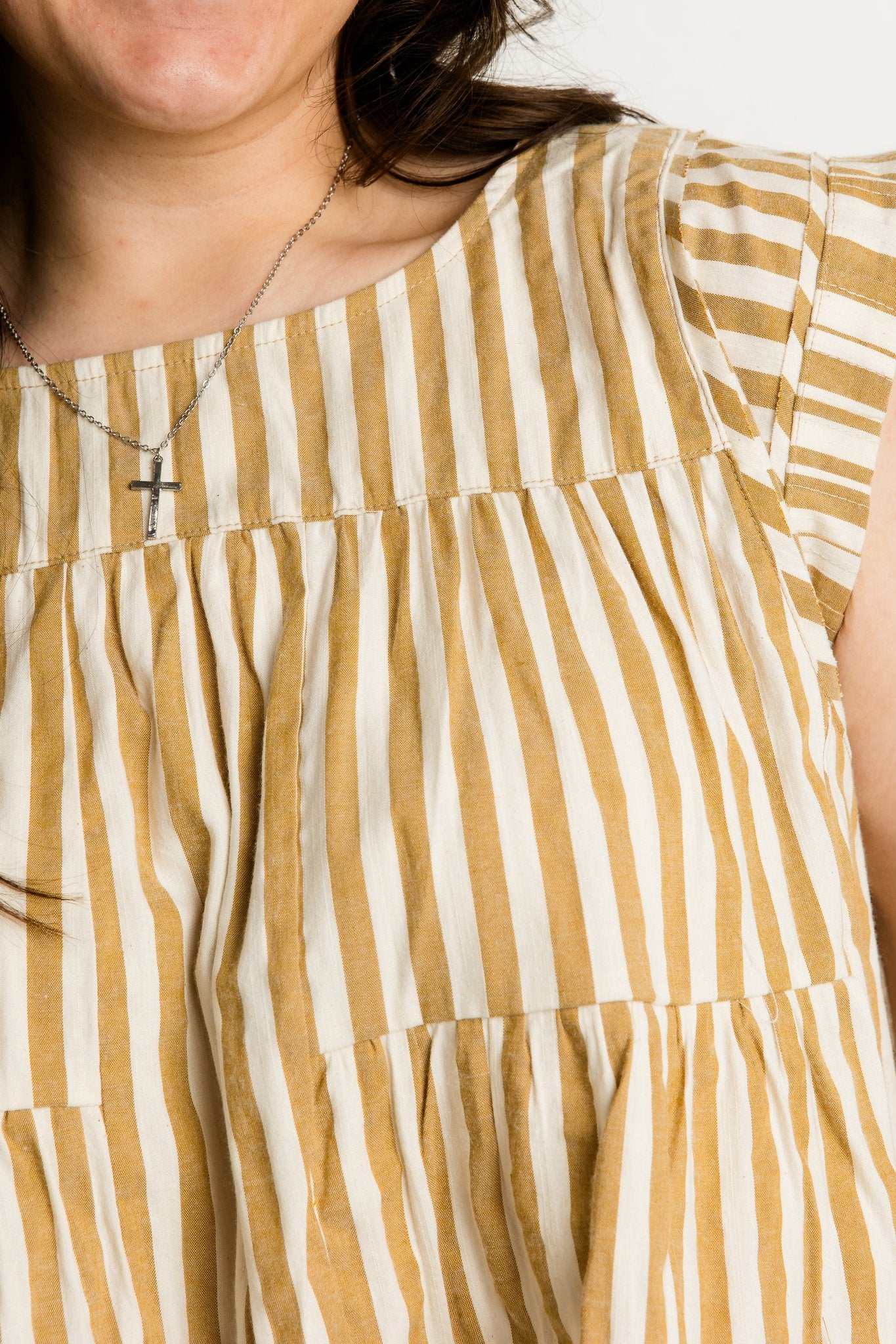 Striped Blouse in Mustard