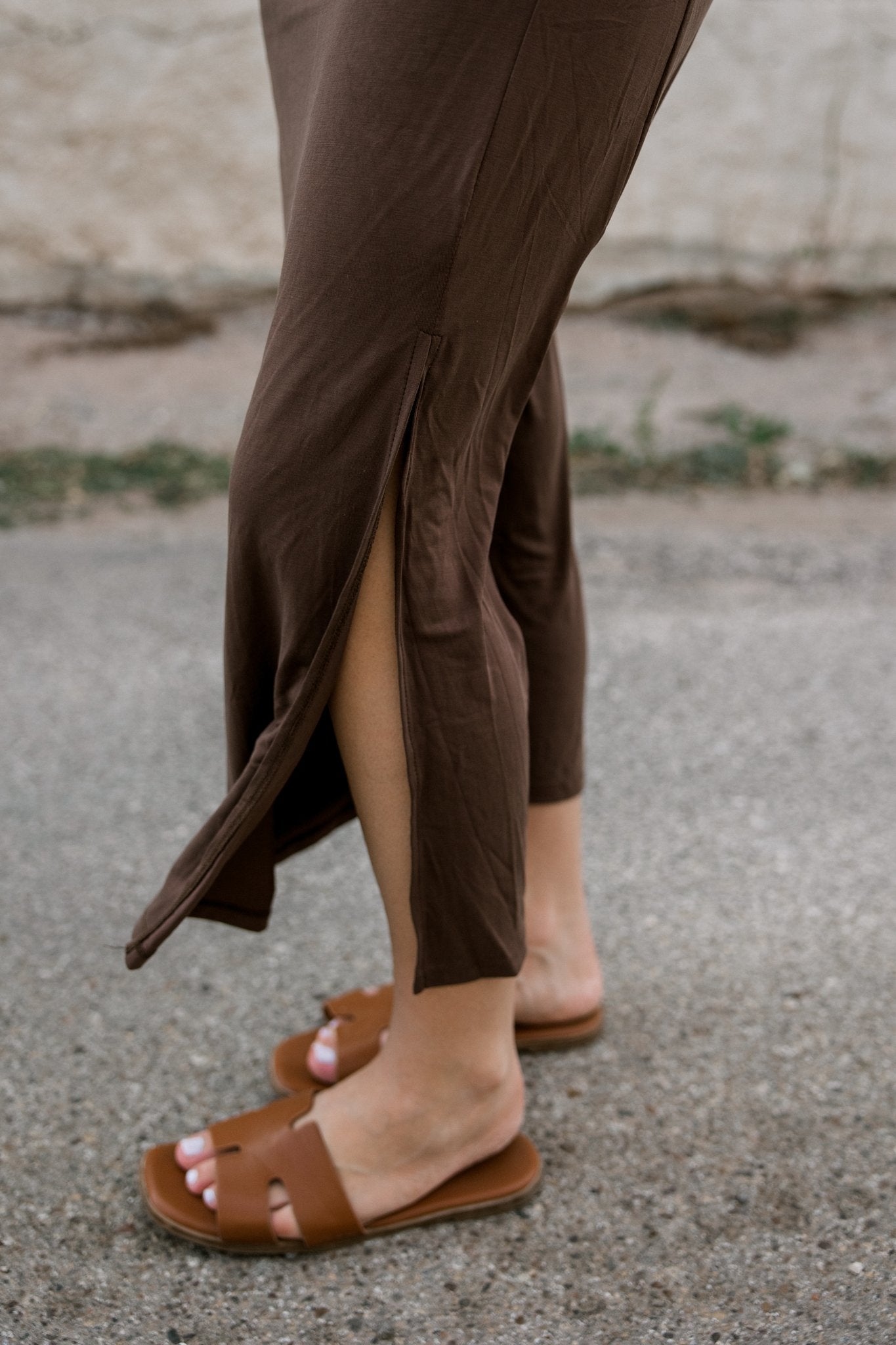 Brown Mock Neck Dress