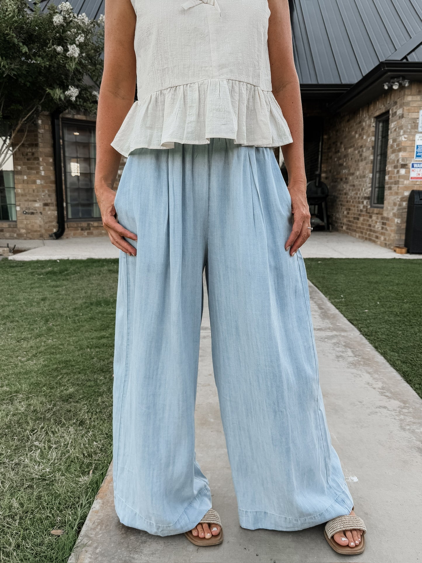 Chambray Pants