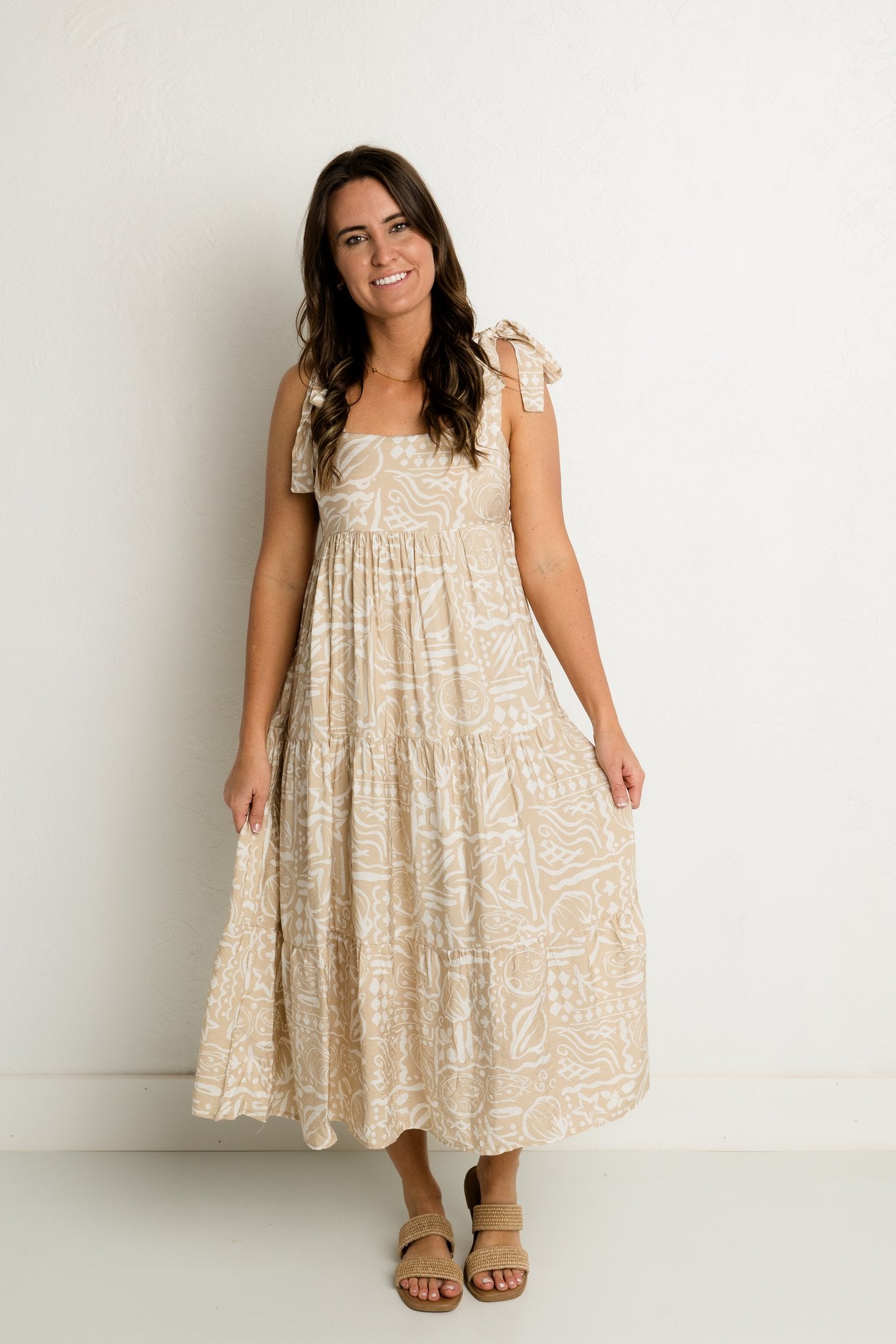 Sea Print Maxi Dress