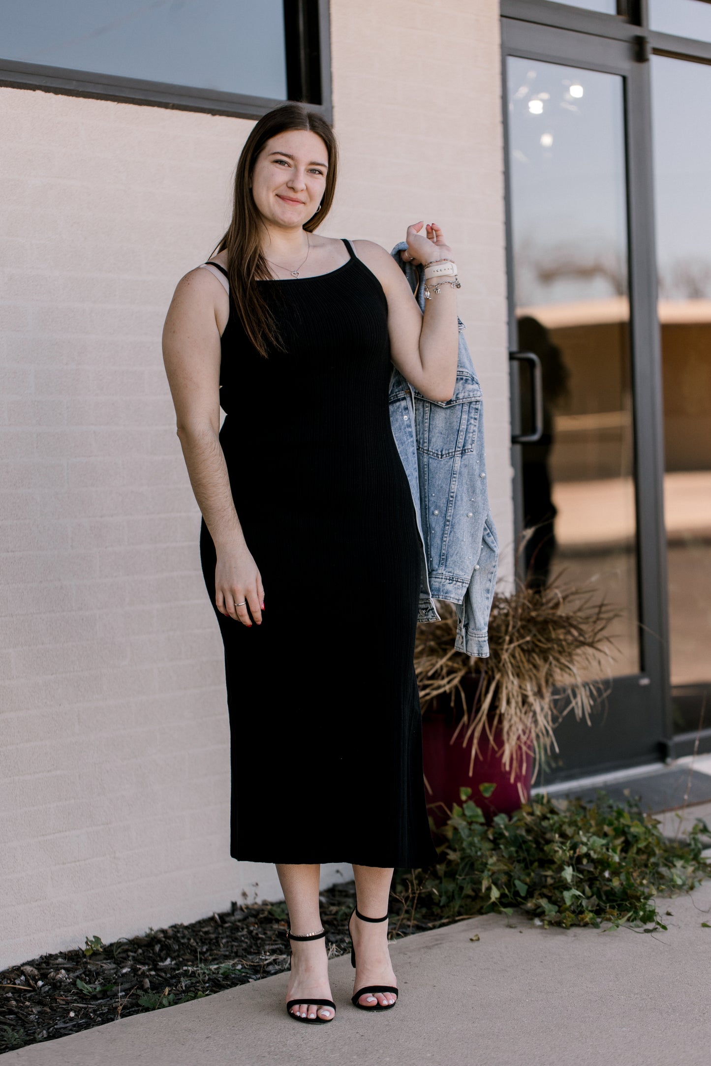 Ribbed Knit Maxi in Black