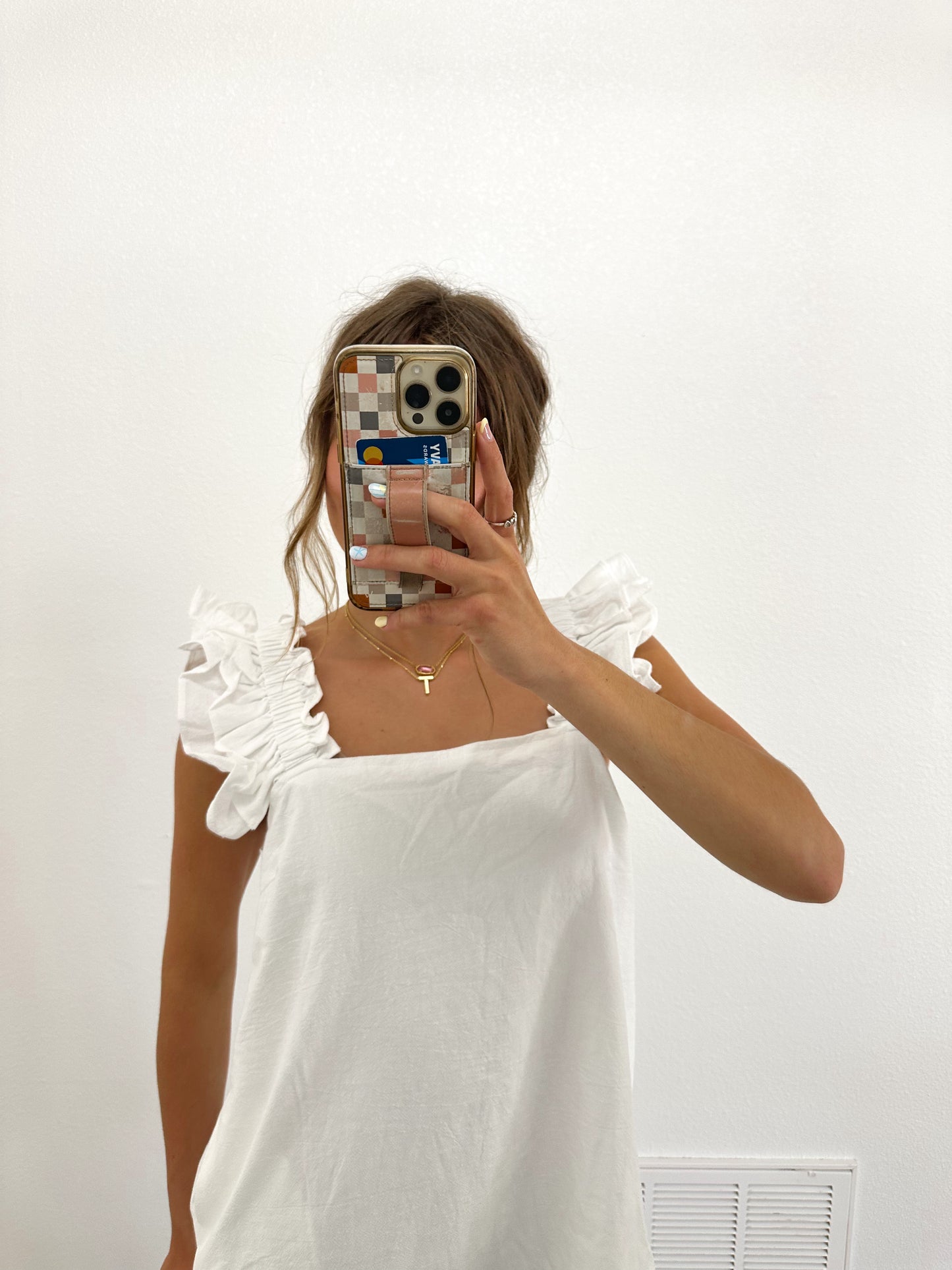 White Mini Dress (100% COTTON)
