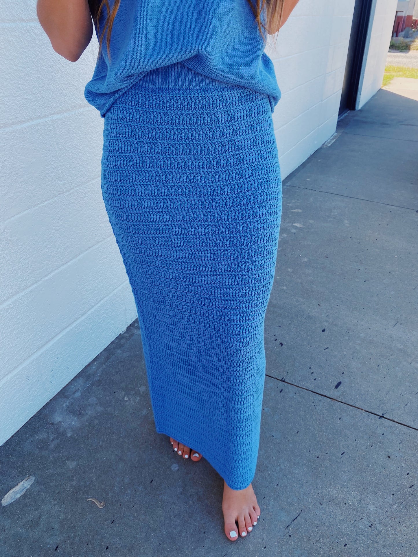 Blue Sweater Set