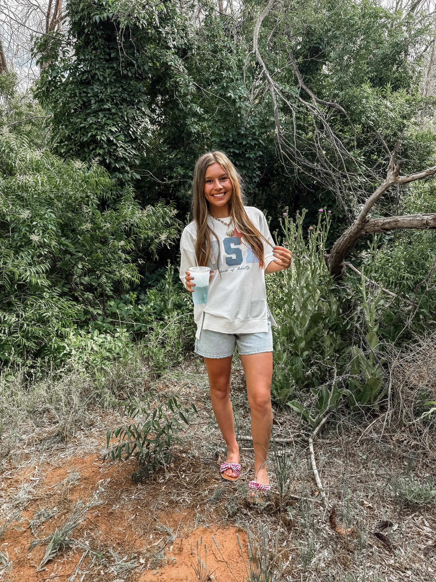 Patchwork USA Tee