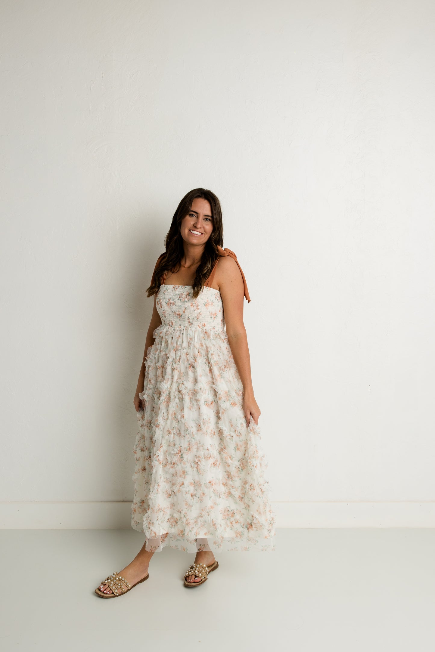 Amber Glow Maxi Dress