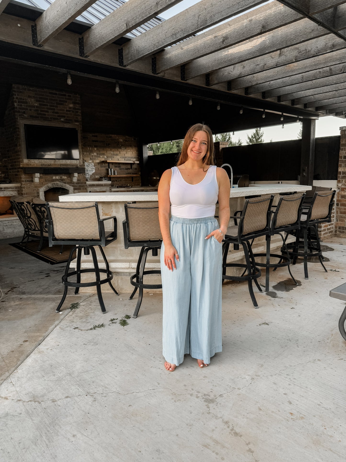 Chambray Pants
