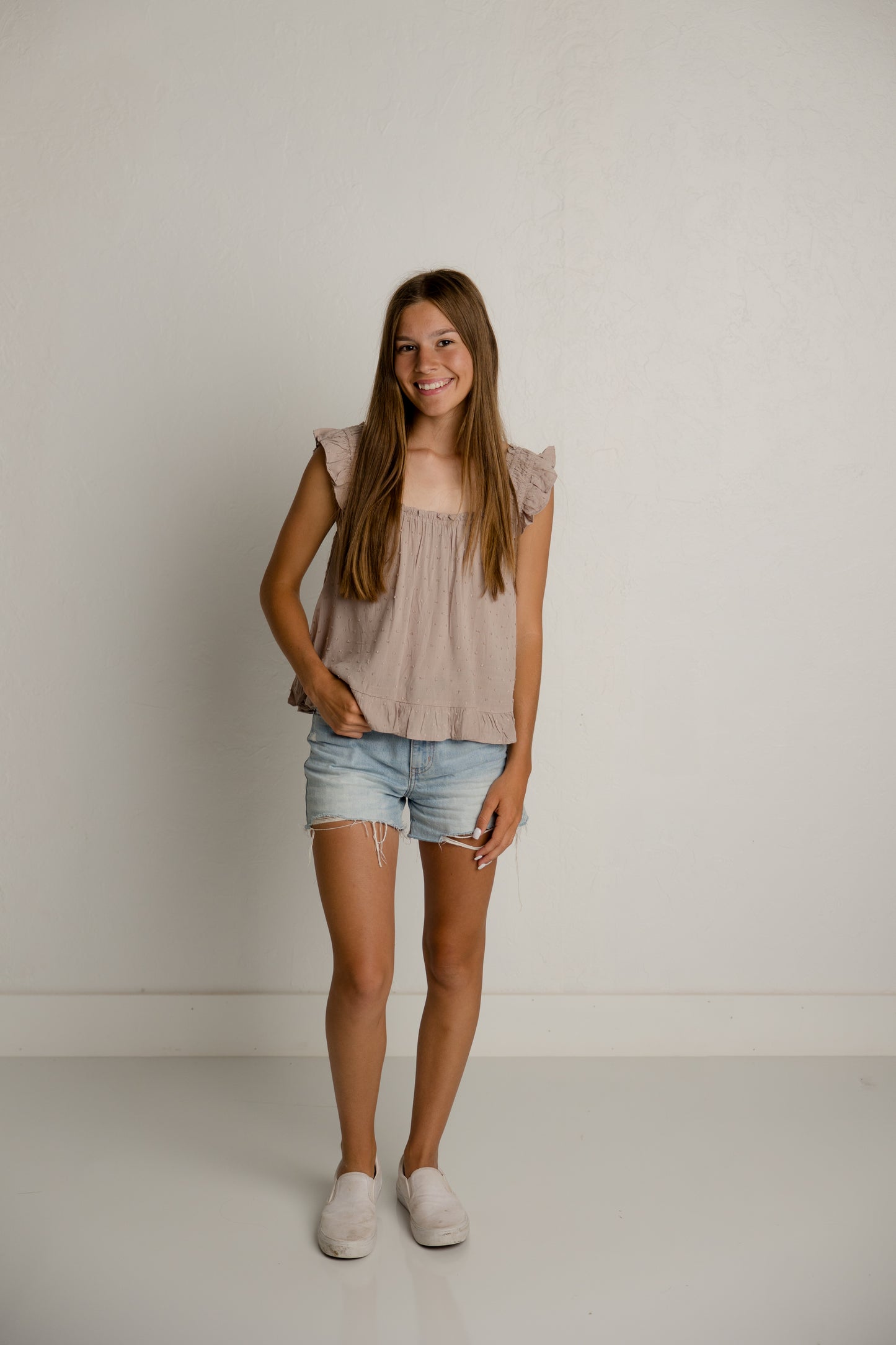 Taupe Babydoll Top