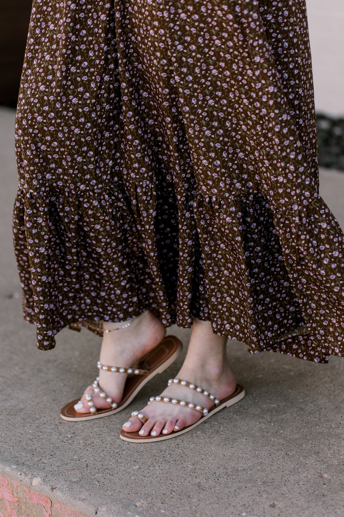 Romantic Floral Maxi in Chestnut