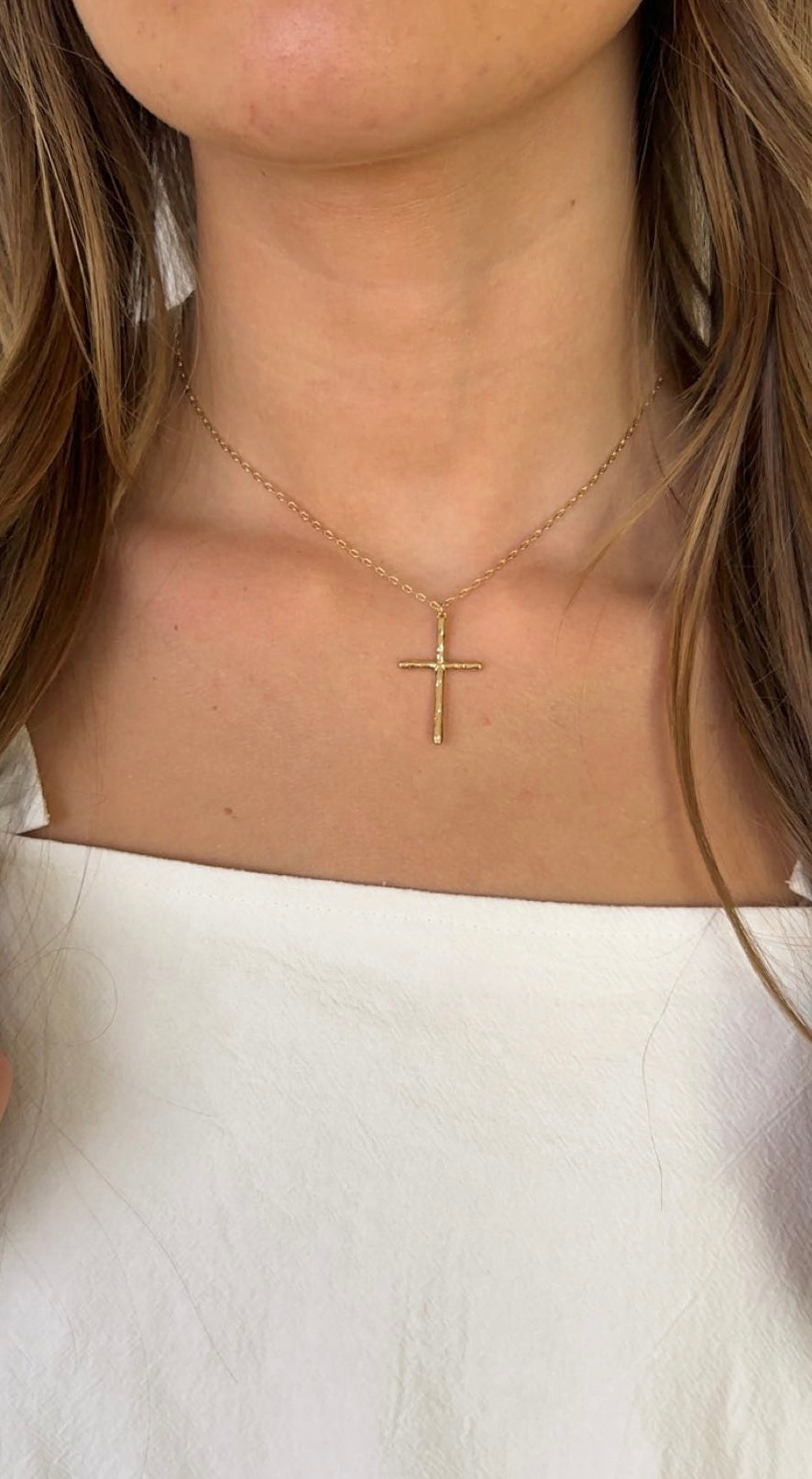 Dainty Gold Cross Necklace