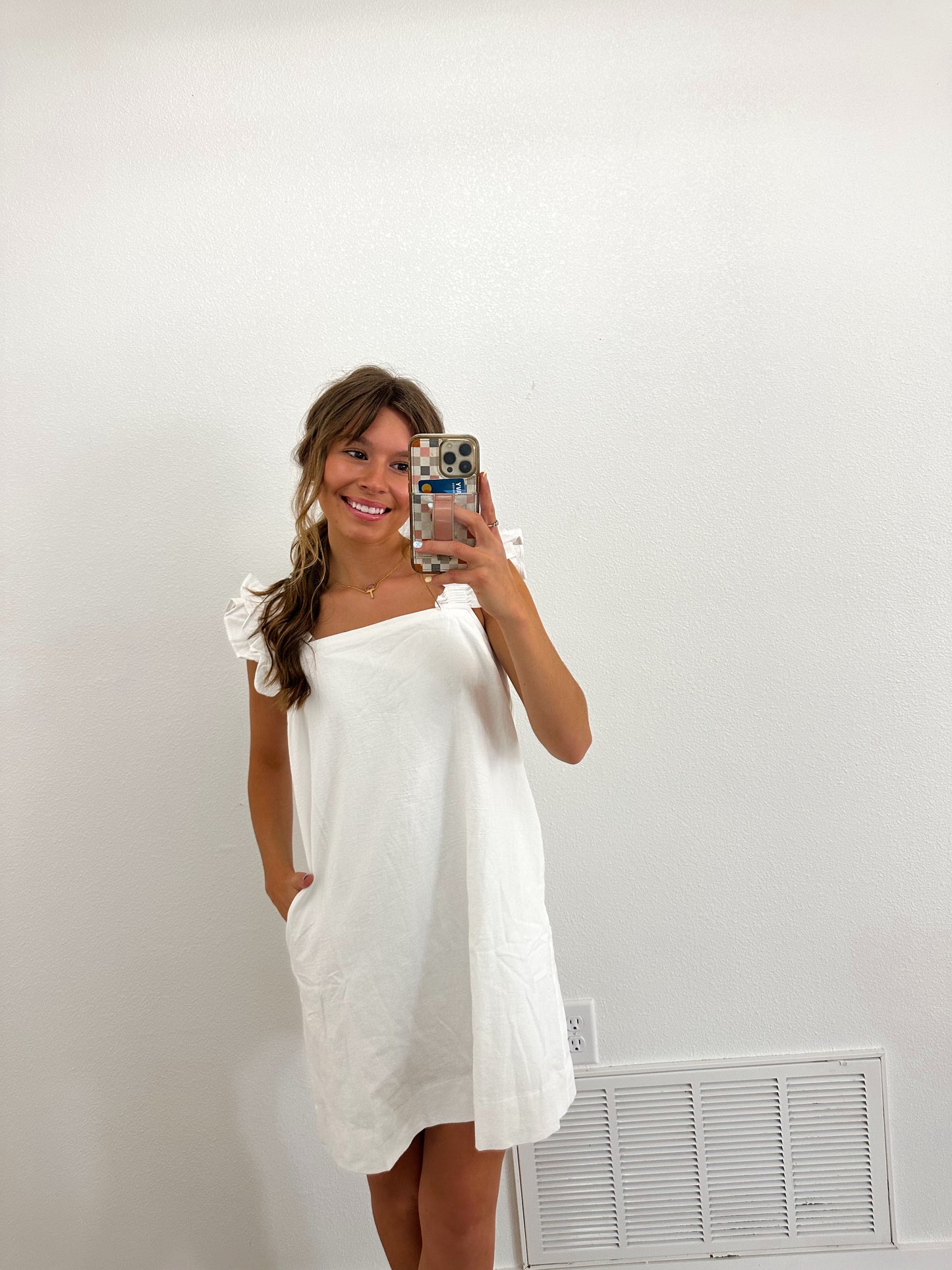 White Mini Dress (100% COTTON)