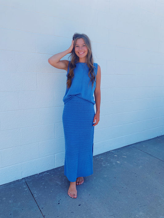 Blue Sweater Set