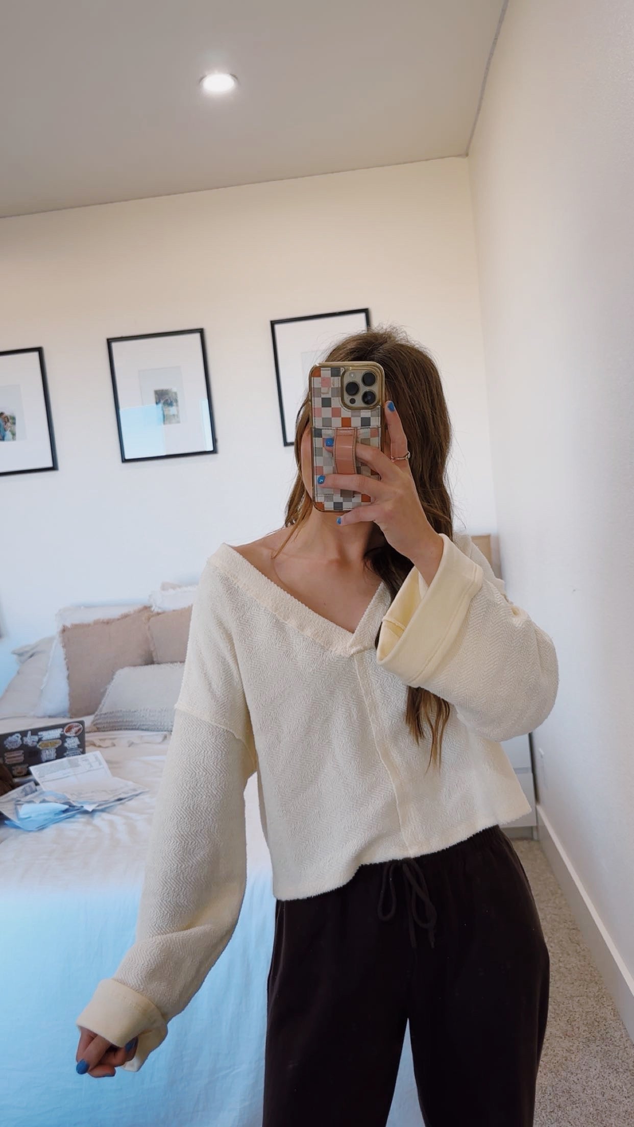 Tie Back Top in Cream