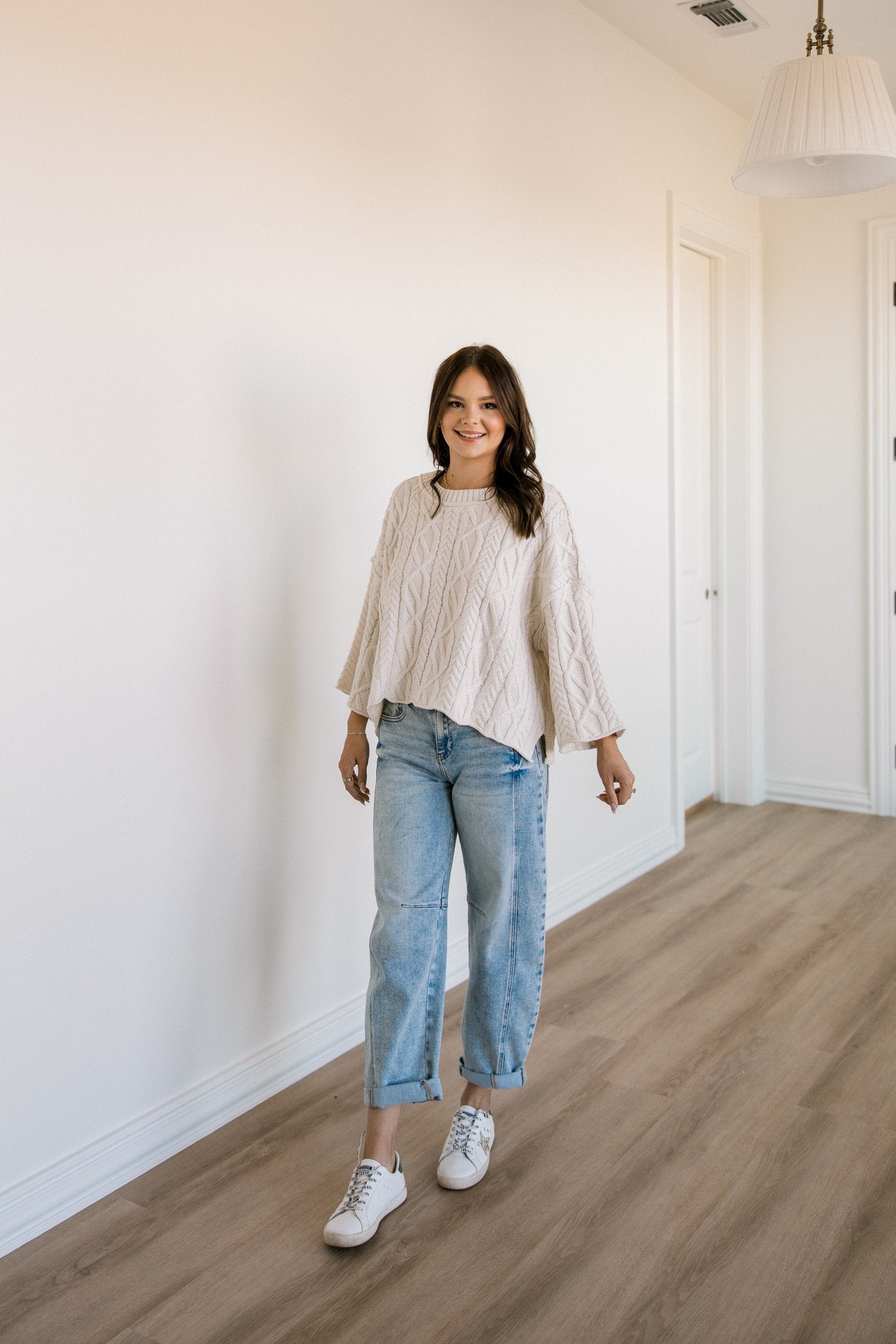 Cream Cable Knit Sweater