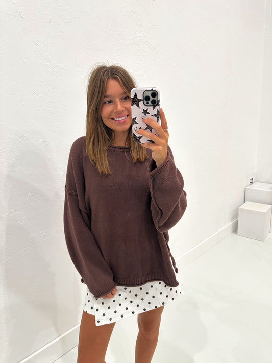 Chocolate Brown Oversized Sweater