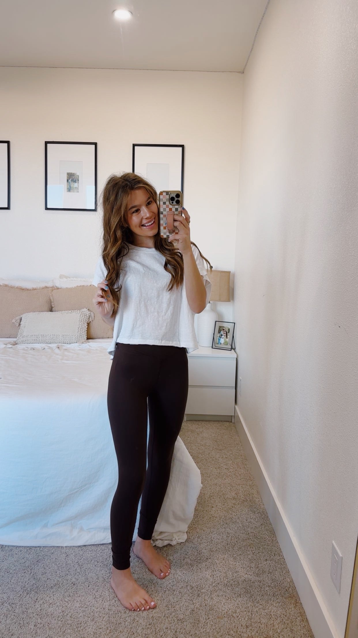 V-Waist Leggings in Espresso