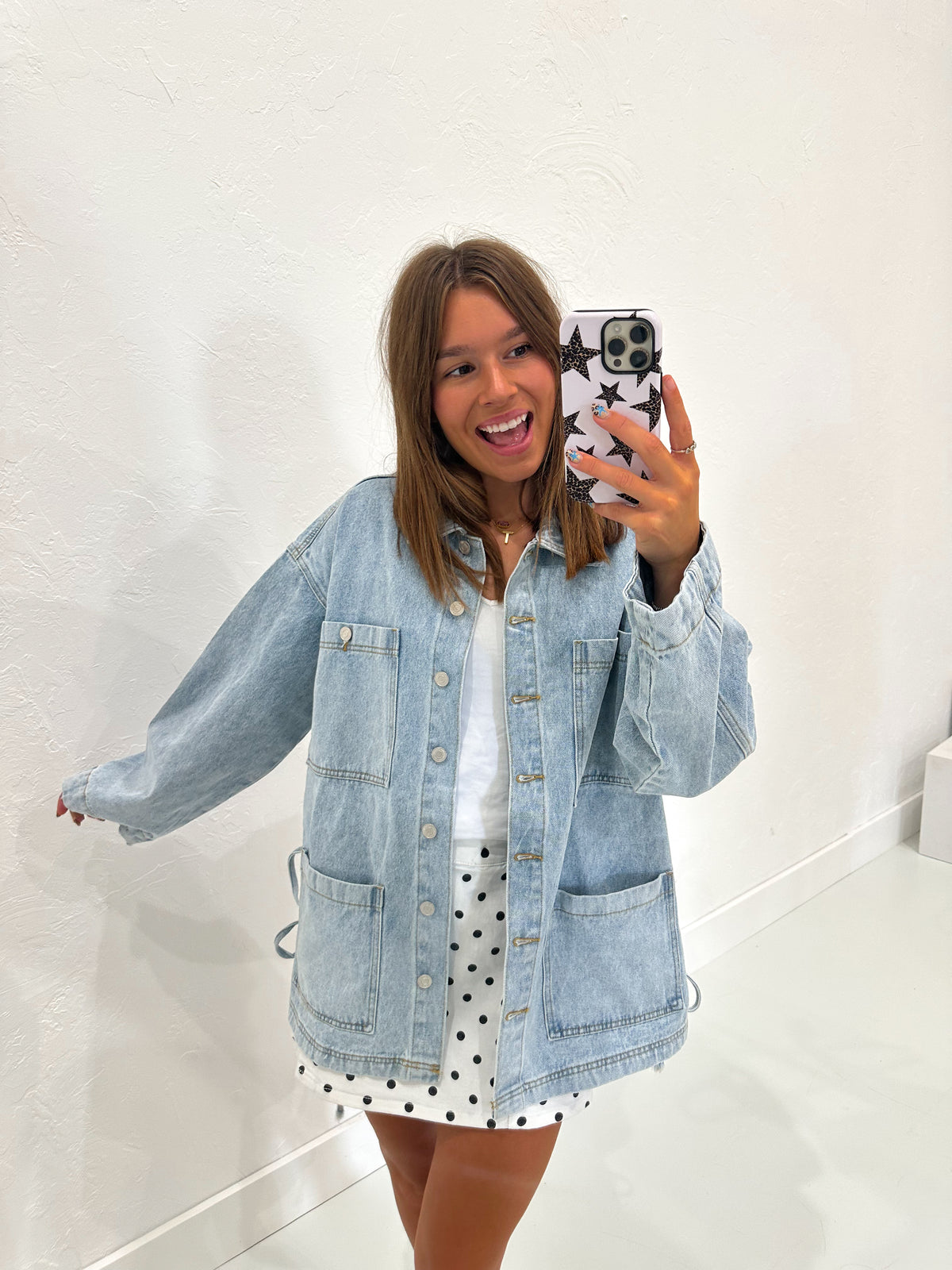 Oversized Boho Denim Jacket (100% COTTON)