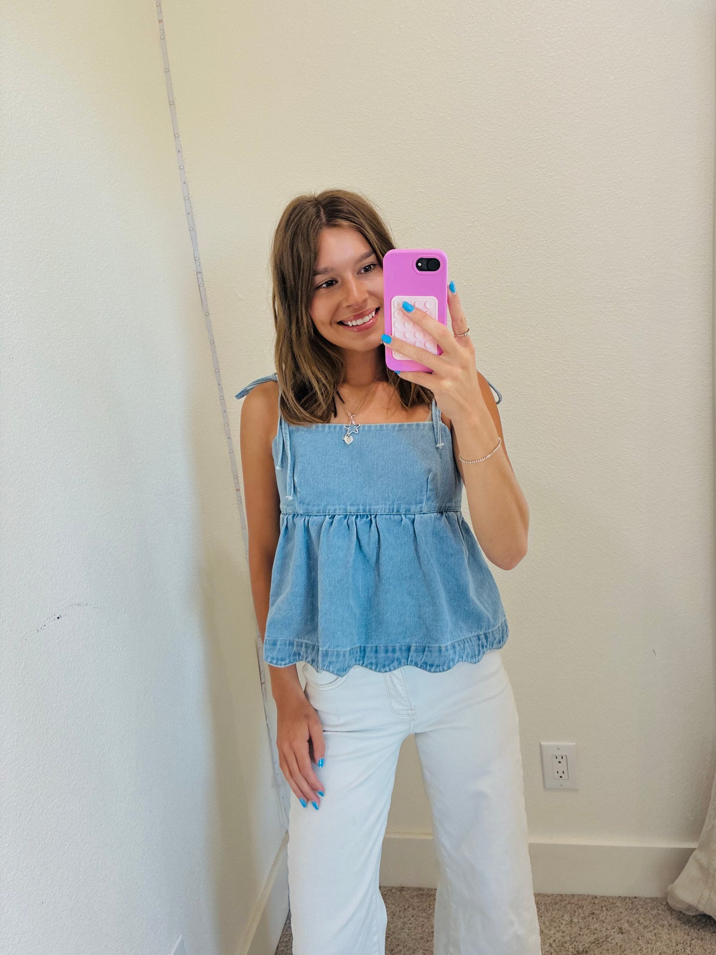 Denim Peplum Blouse *PREORDER*