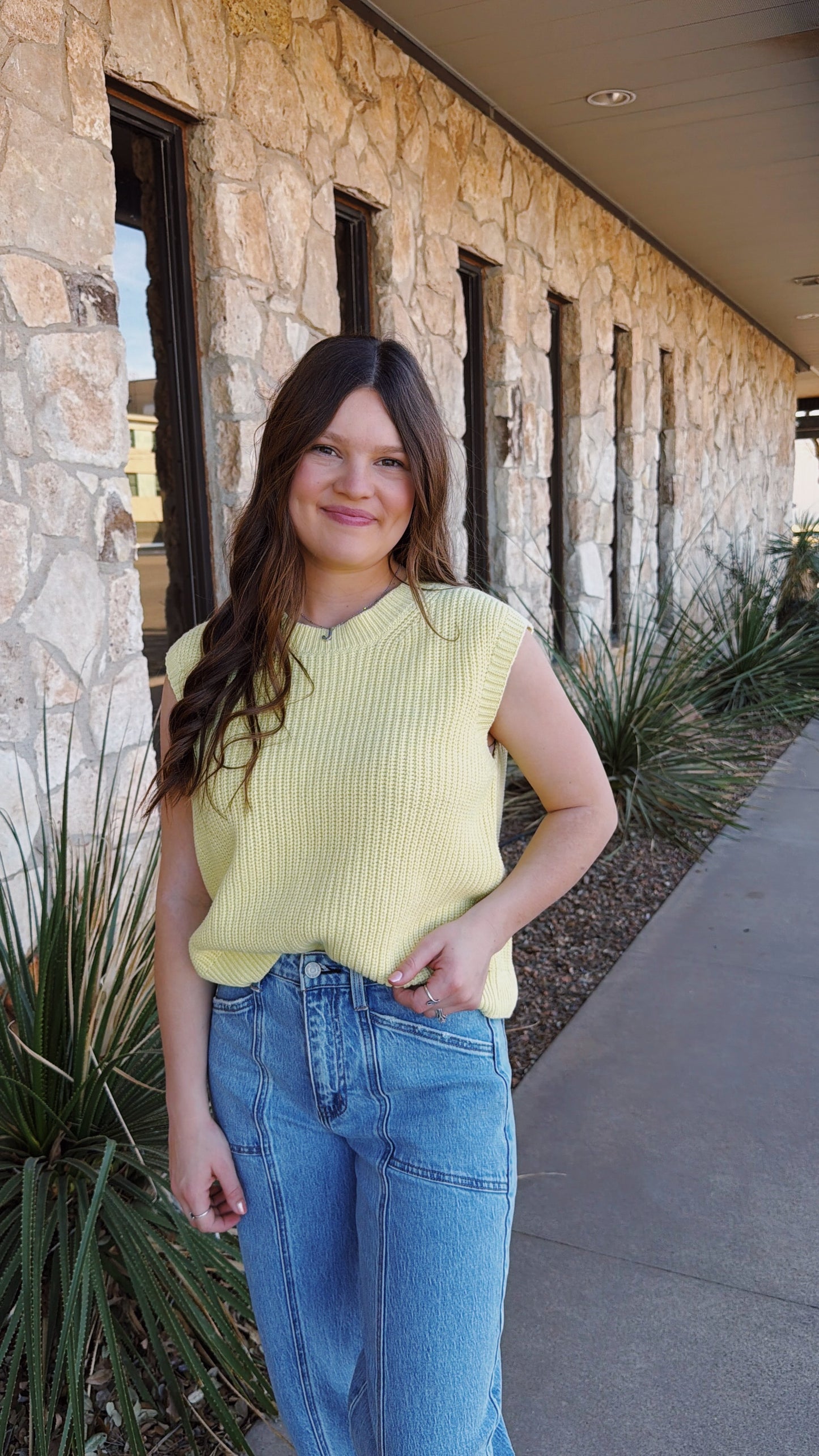 Knit Sweater in Yellow