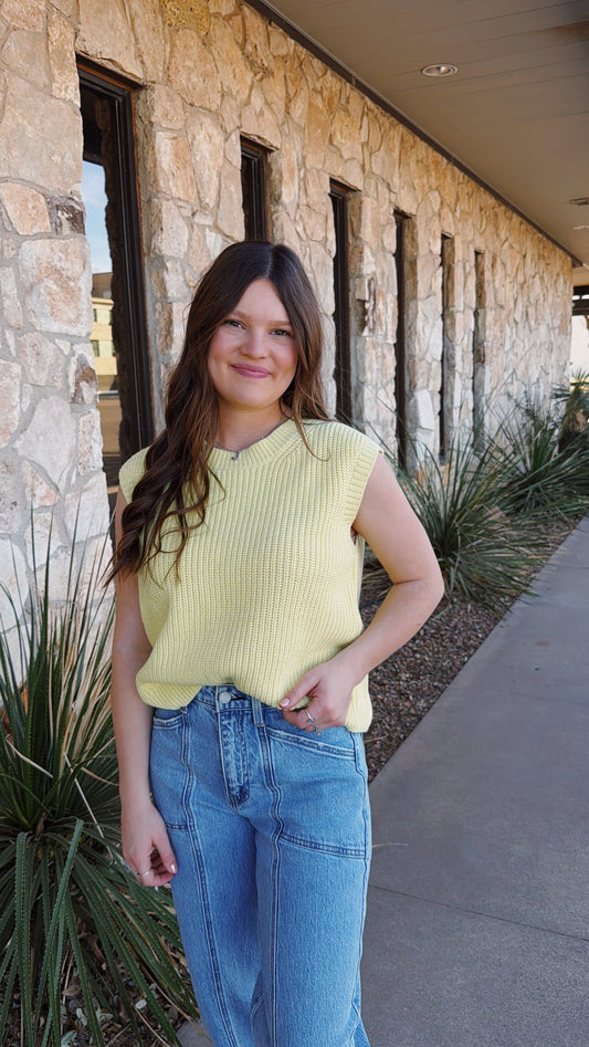 Knit Sweater in Yellow