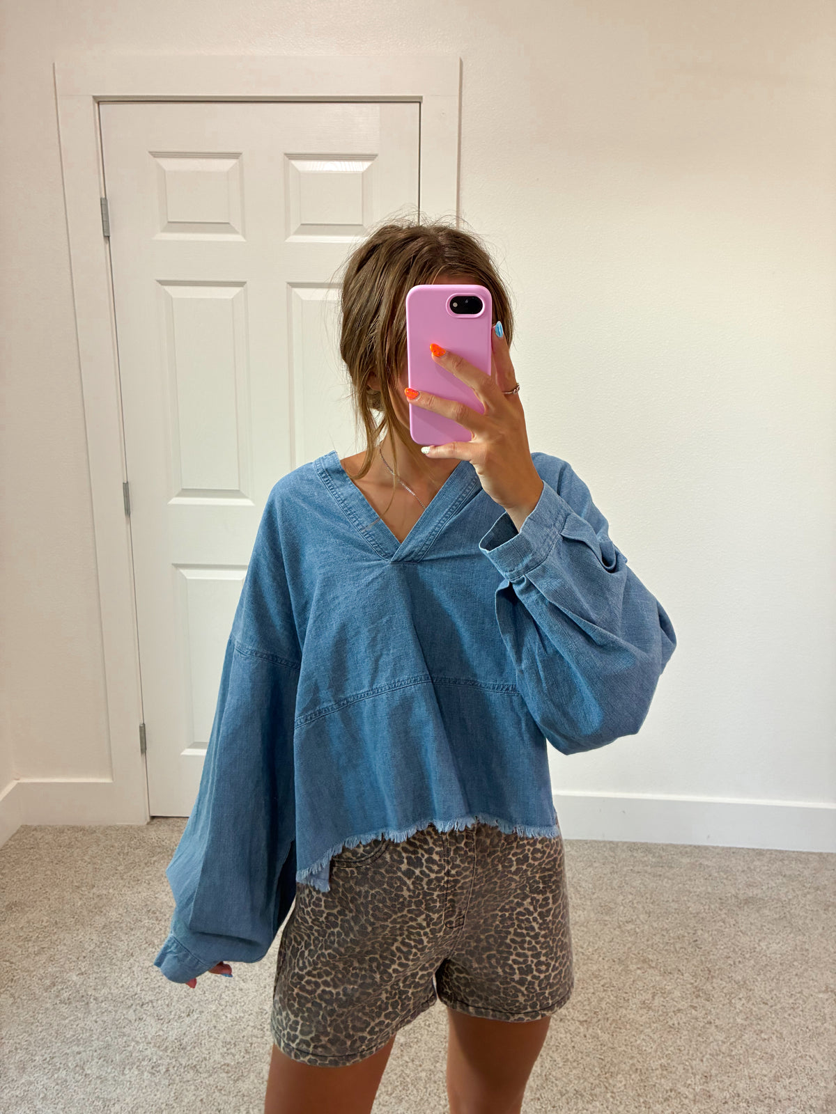 Oversize Denim Top