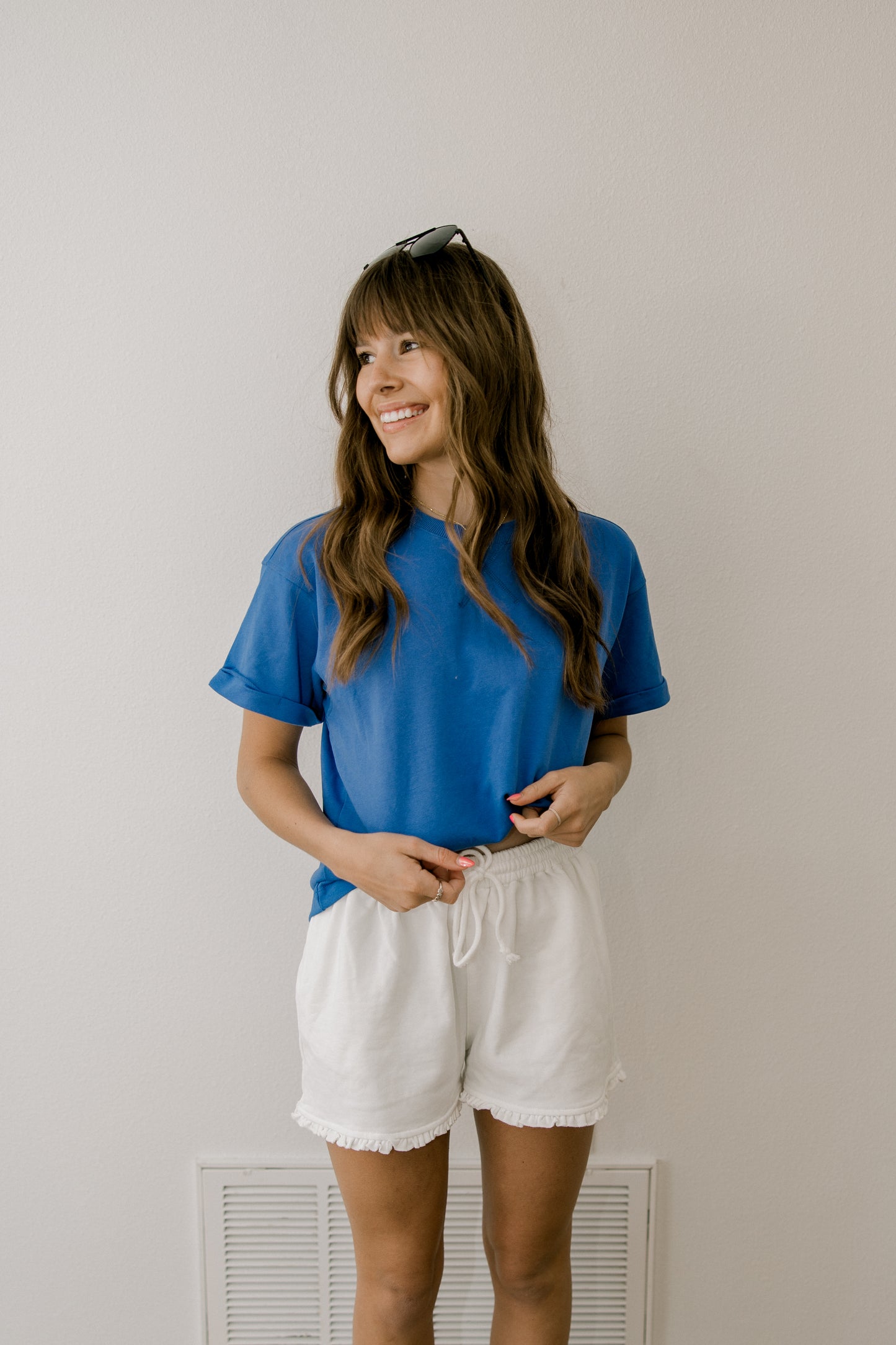 French Terry Top In Royal