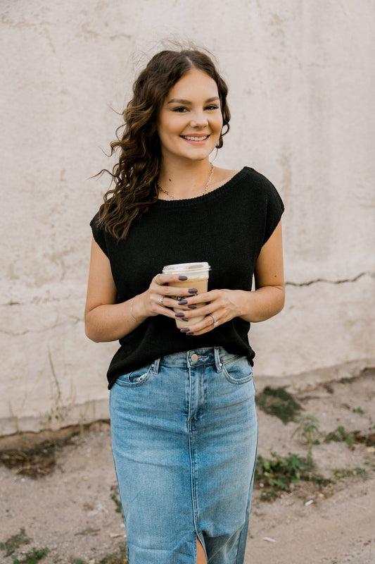 Black Sweater Top