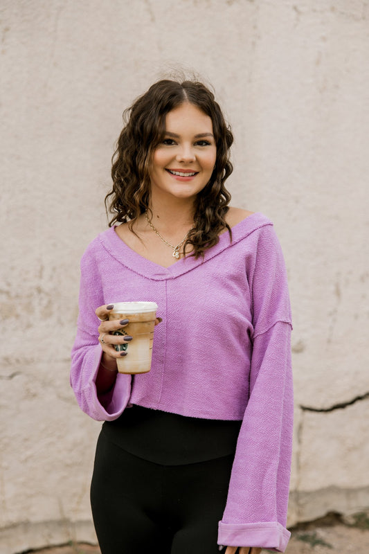 Tie Back Top in Lavender