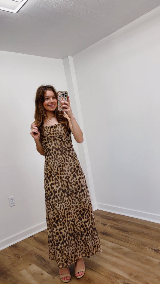 Leopard Print Maxi Dress