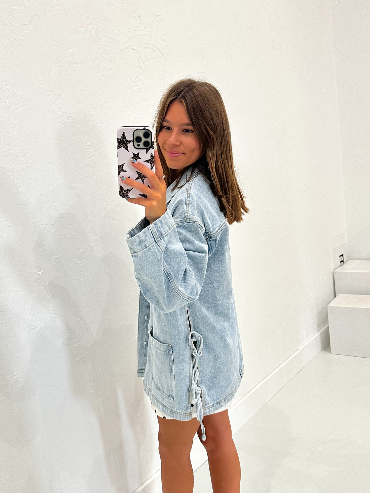 Oversized Boho Denim Jacket (100% COTTON)