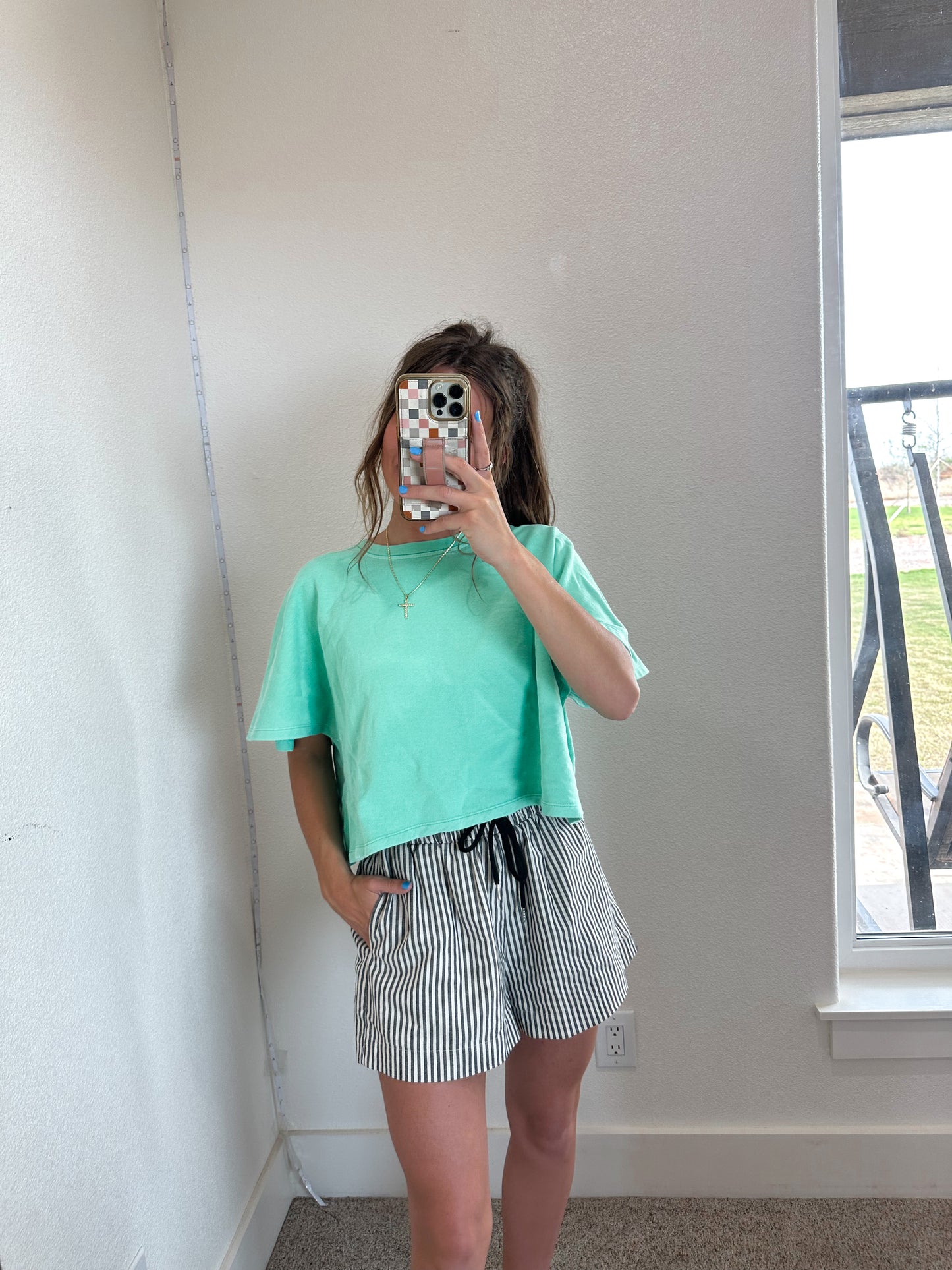 Mint Relaxed Tee (100% COTTON)