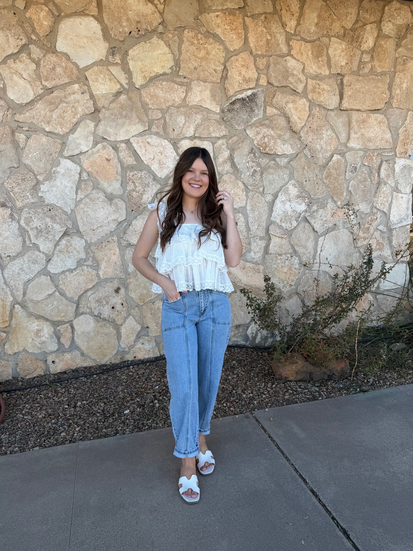 Light Wash Barrel Jeans