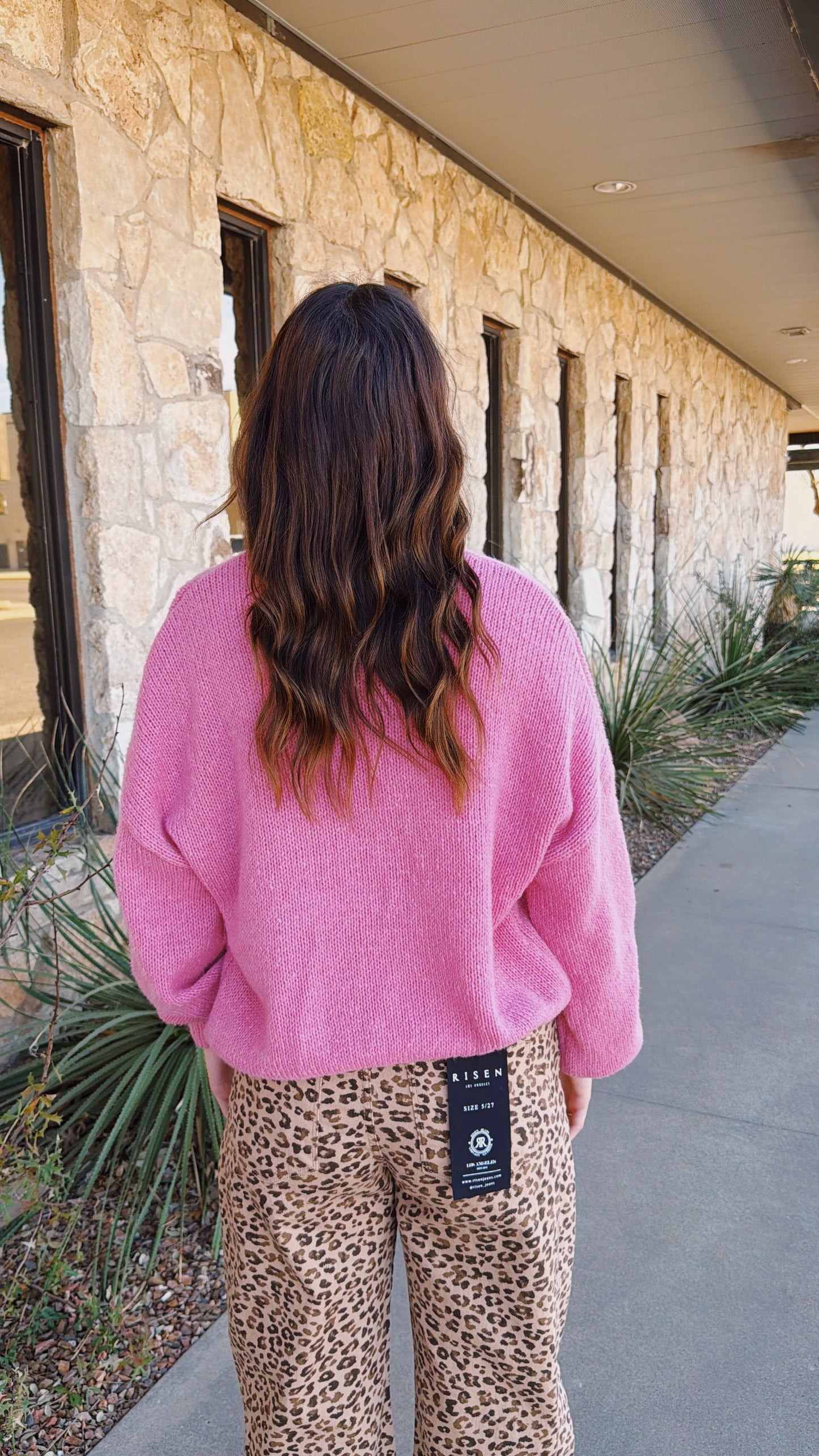 Bow Tie Sweater in Pink