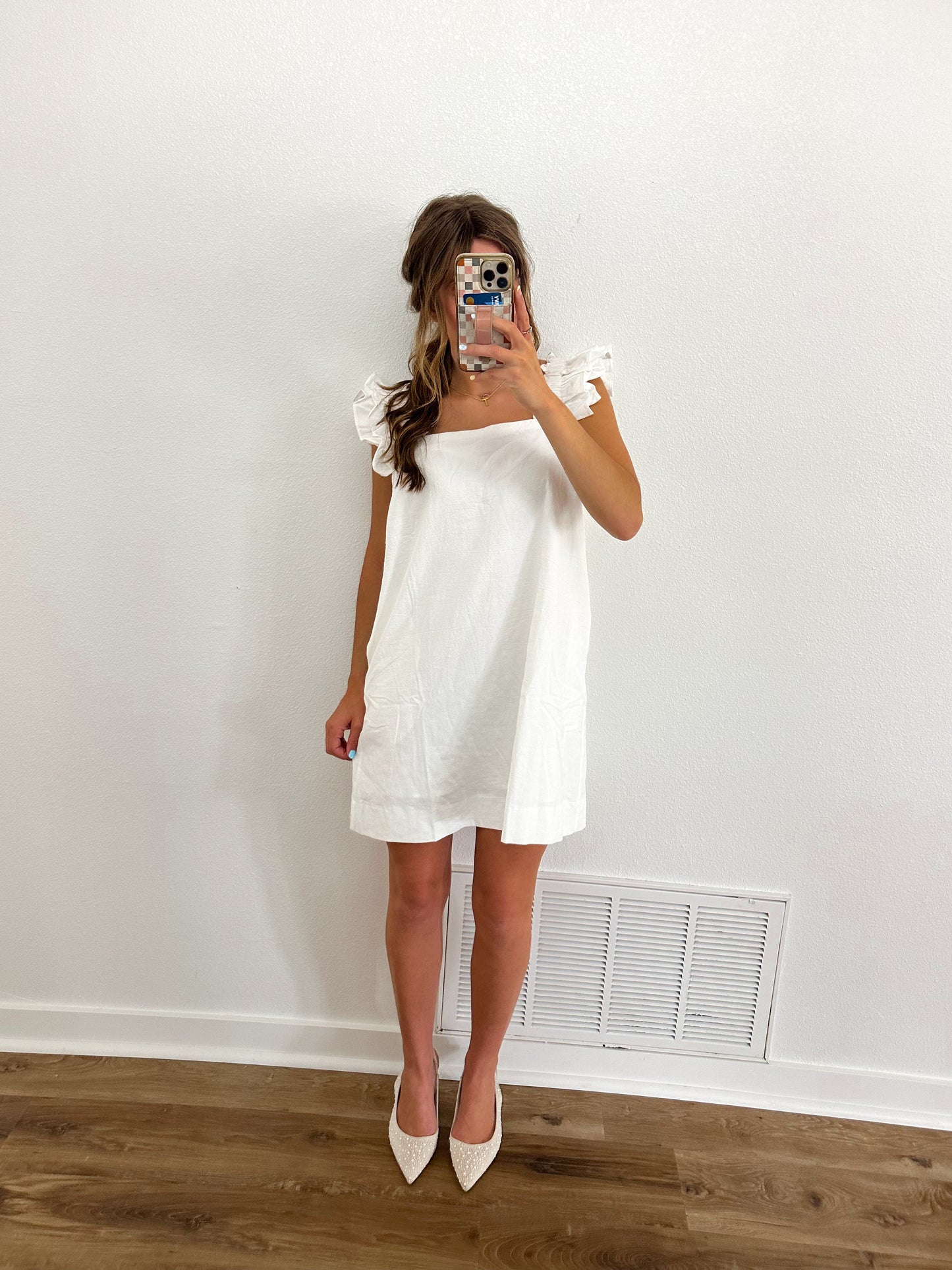 White Mini Dress (100% COTTON)