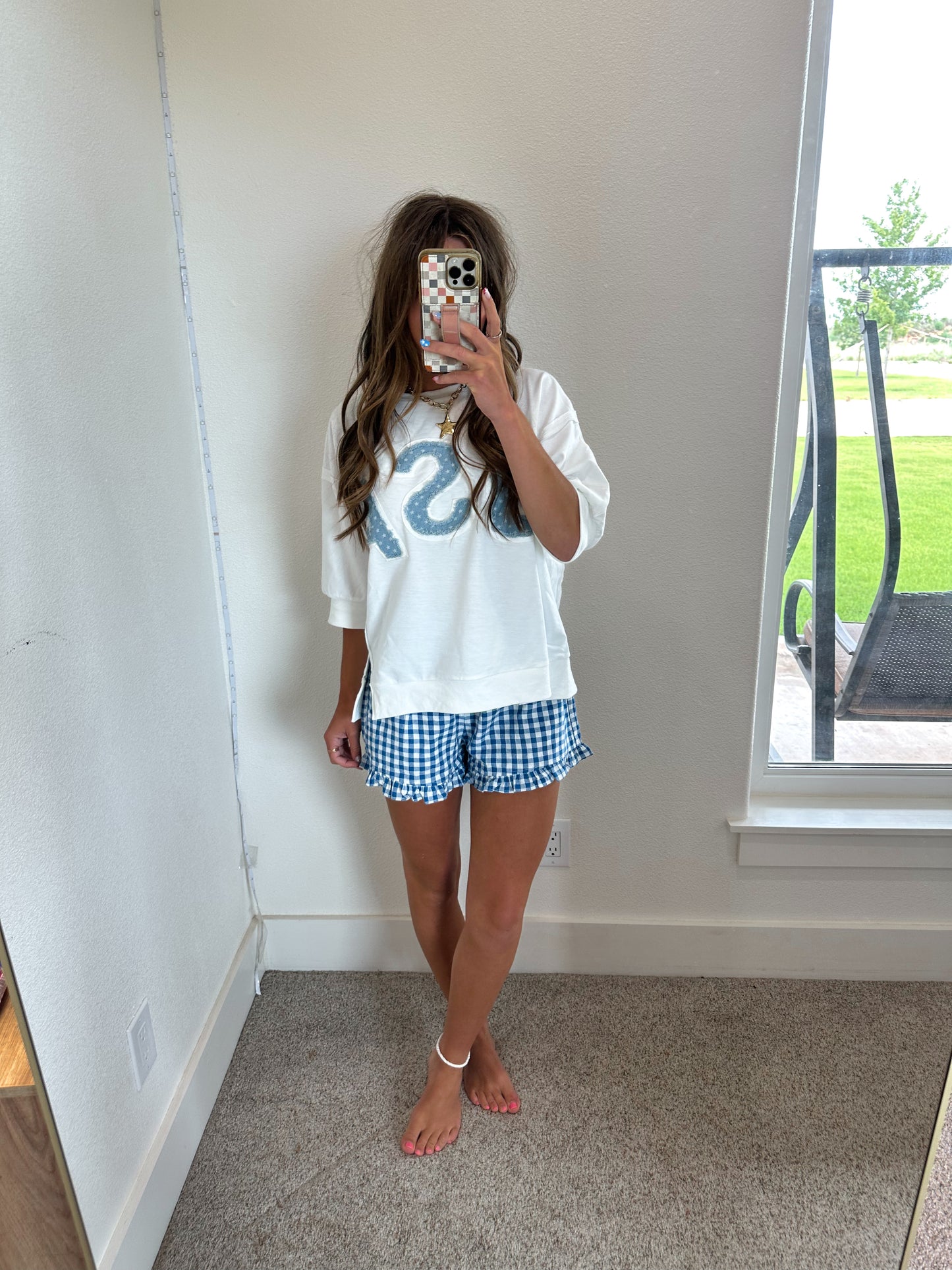 Ivory USA Patchwork Top