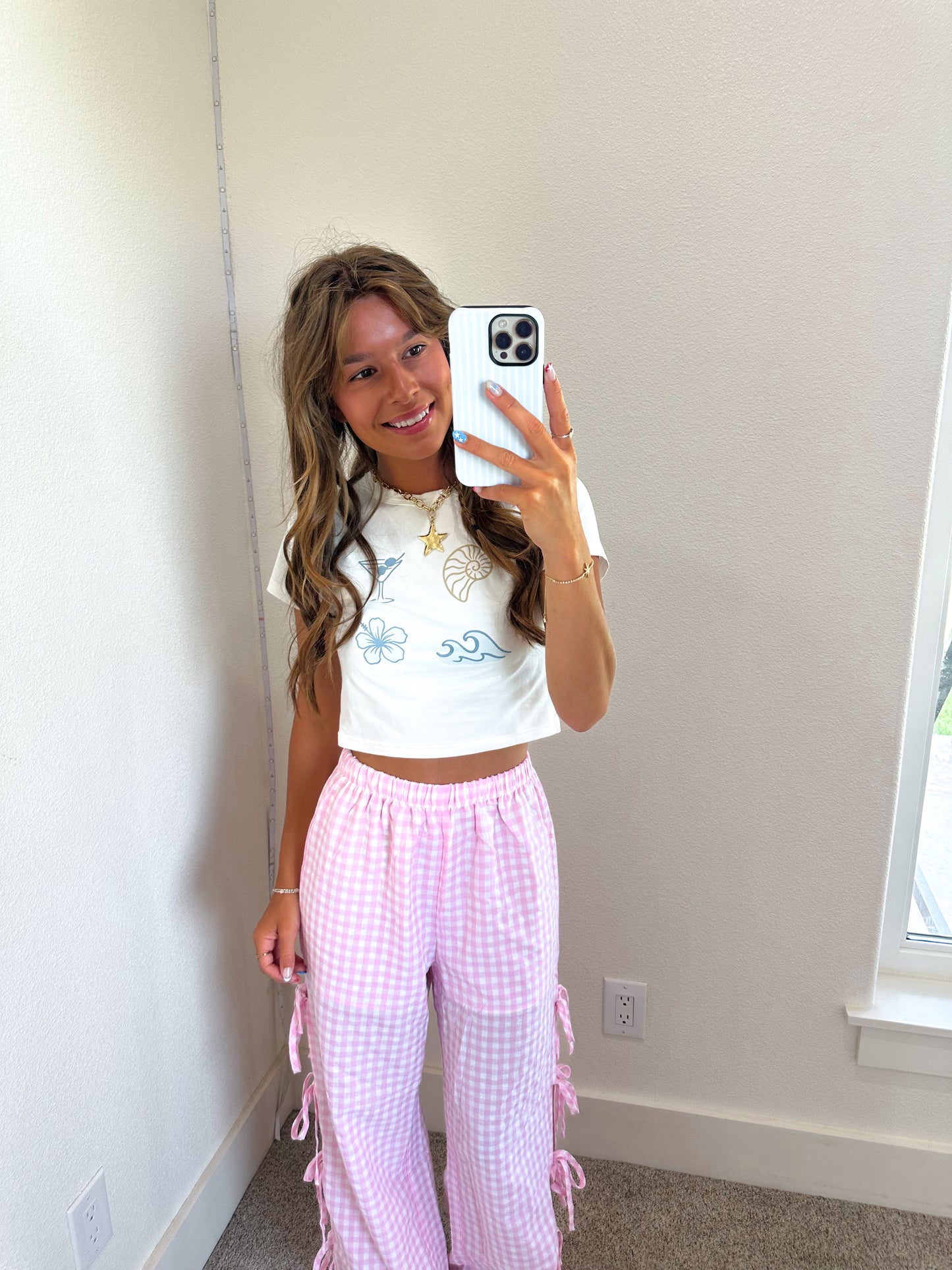 Pink Checkered Pants
