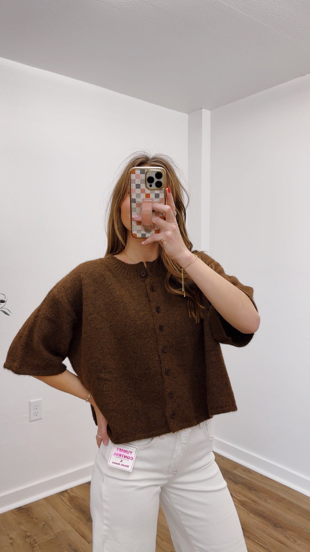Brown Knit Cardigan