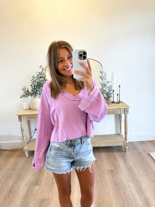 Tie Back Top in Lavender